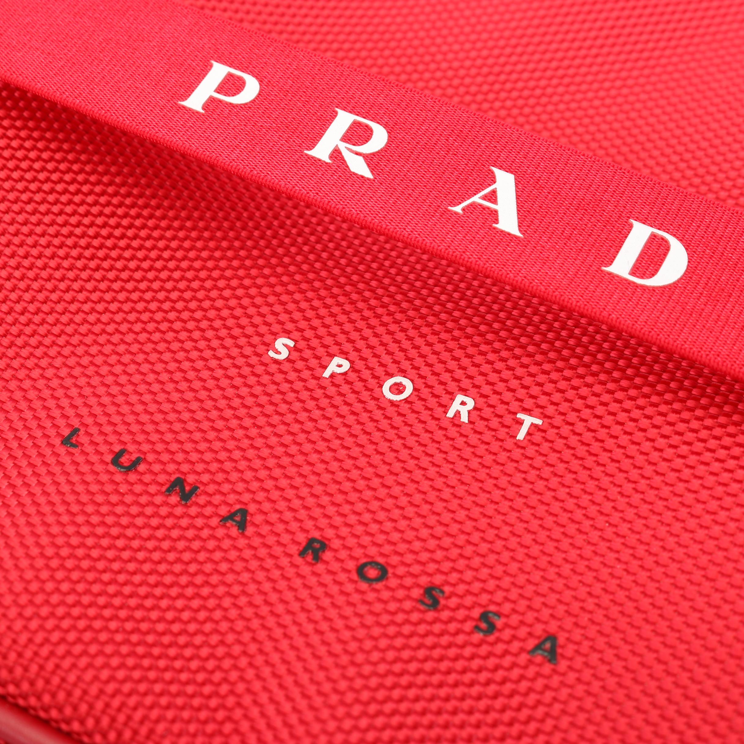 Prada Sport Luna Rossa Red Nylon Cosmetic Bag