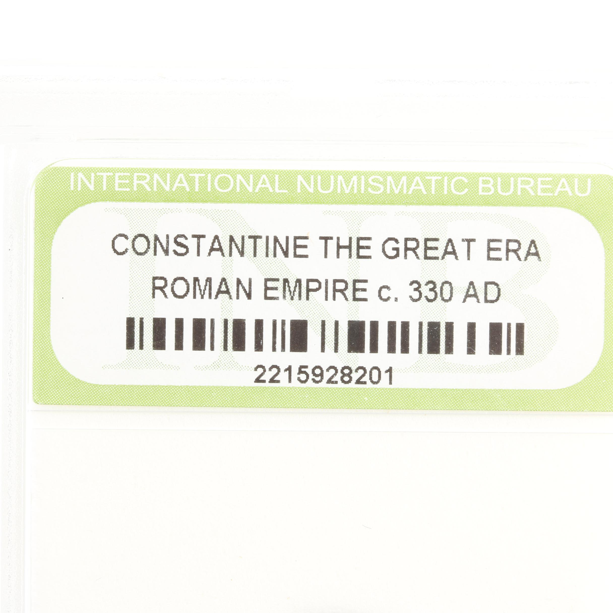 Four Encapsulated Ancient Roman Imperial Bronze AE4 Coins