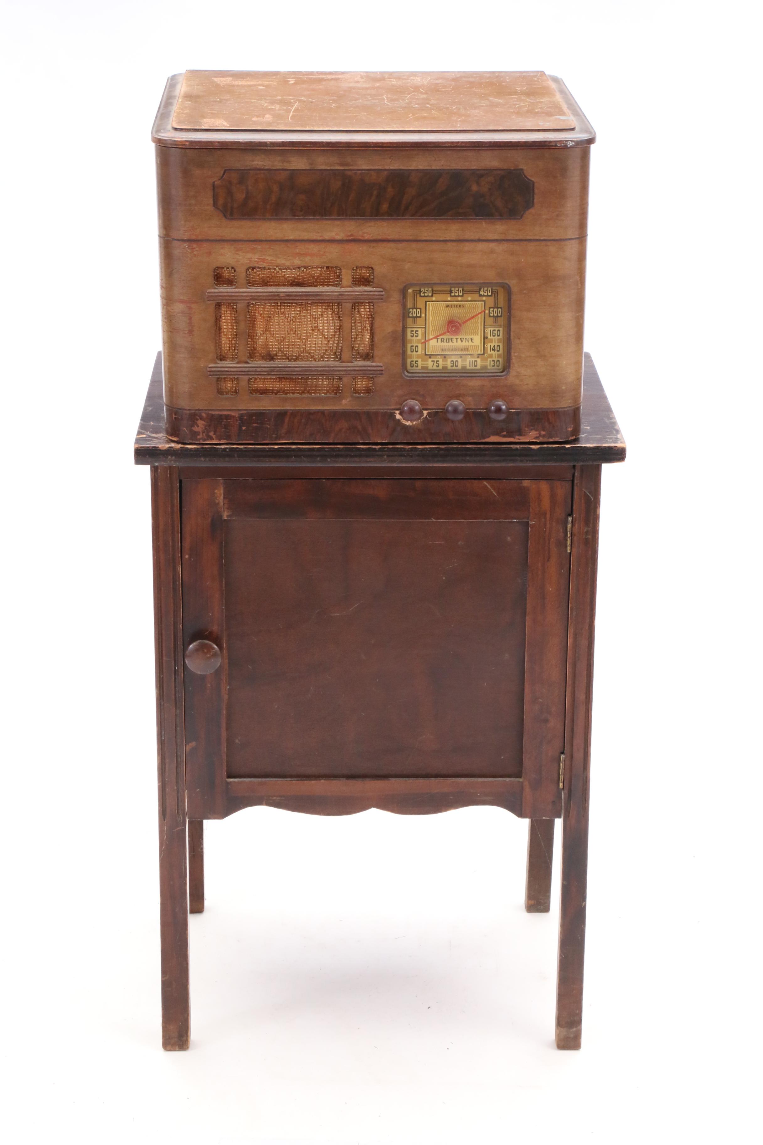 Vintage "Trutone" Radio and Cabinet