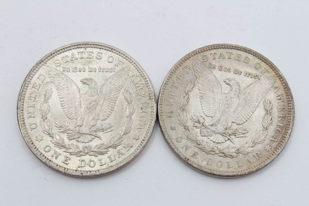 1889, 1901-O and 1921 Morgan Silver Dollars