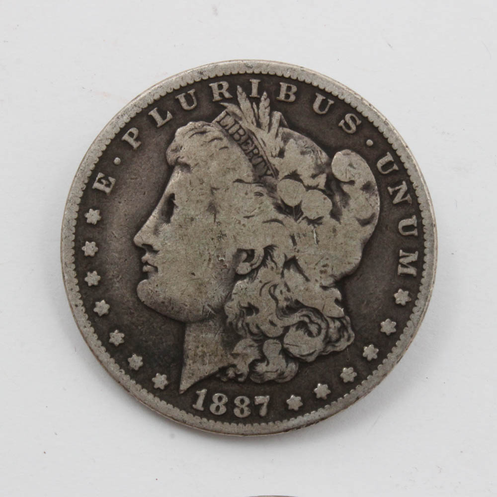 1887-O, 1890 and 1890-S Morgan Silver Dollars