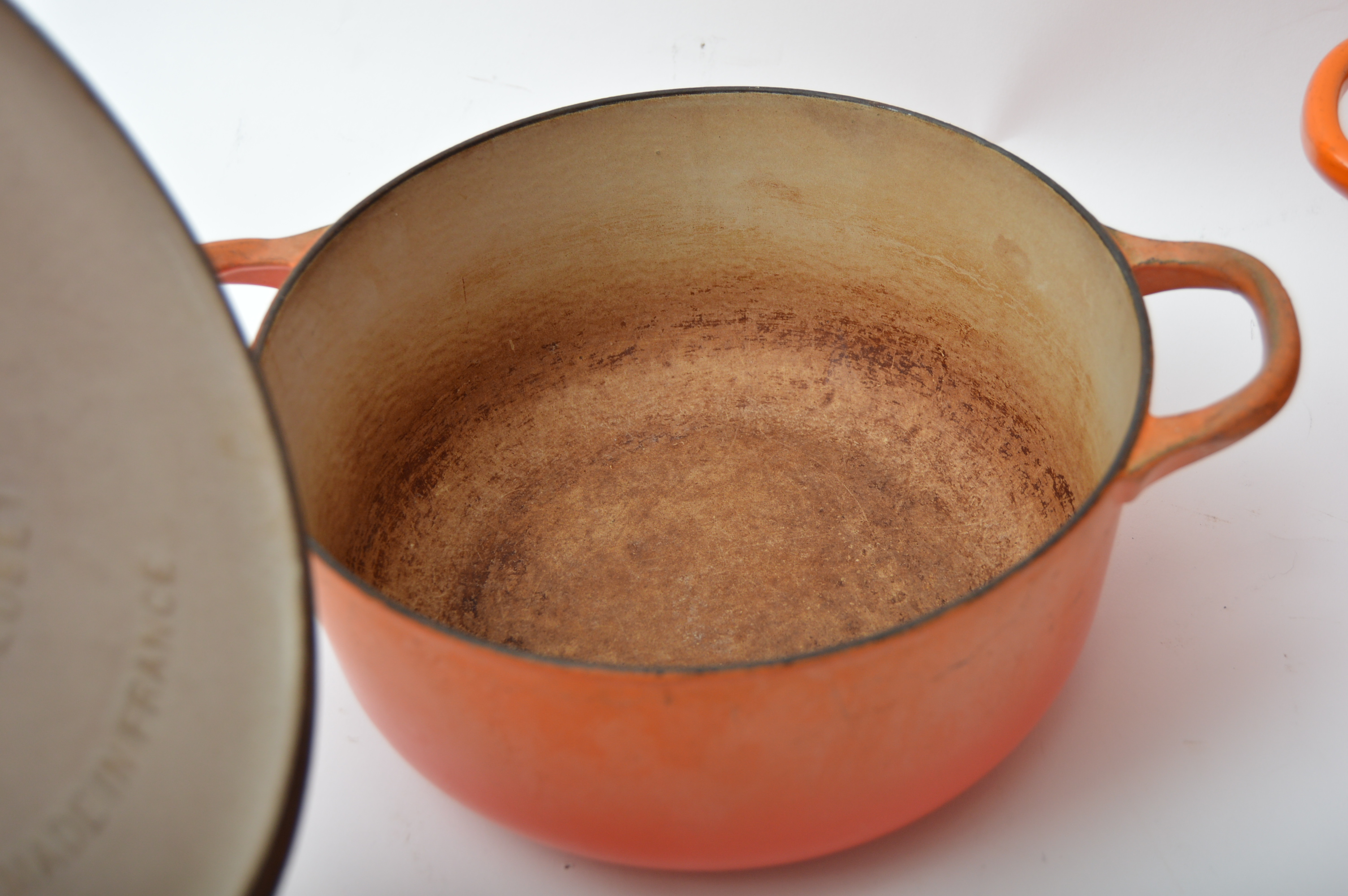 Original Le Creuset Enameled Cast Iron Cookware in Flame