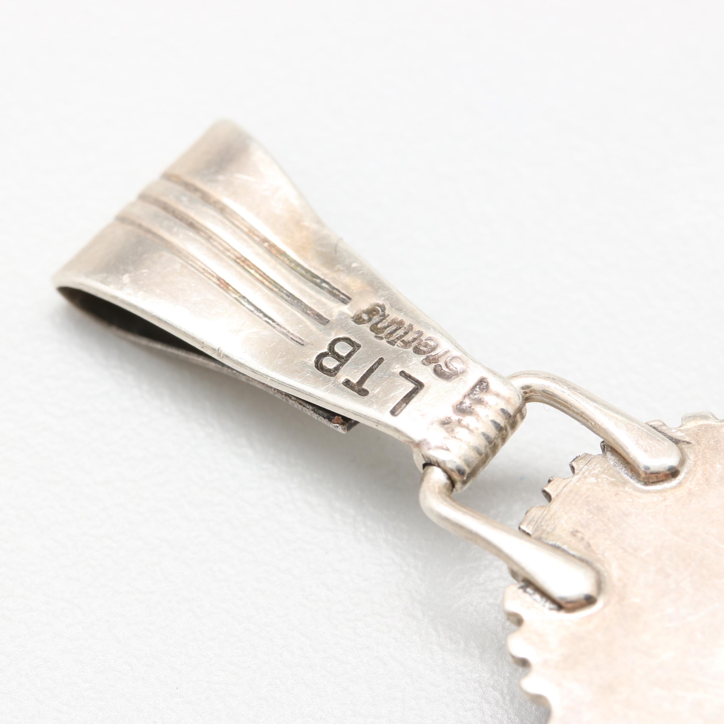 Loren Thomas Begay Navajo Diné Sterling Silver Turquoise Pendant