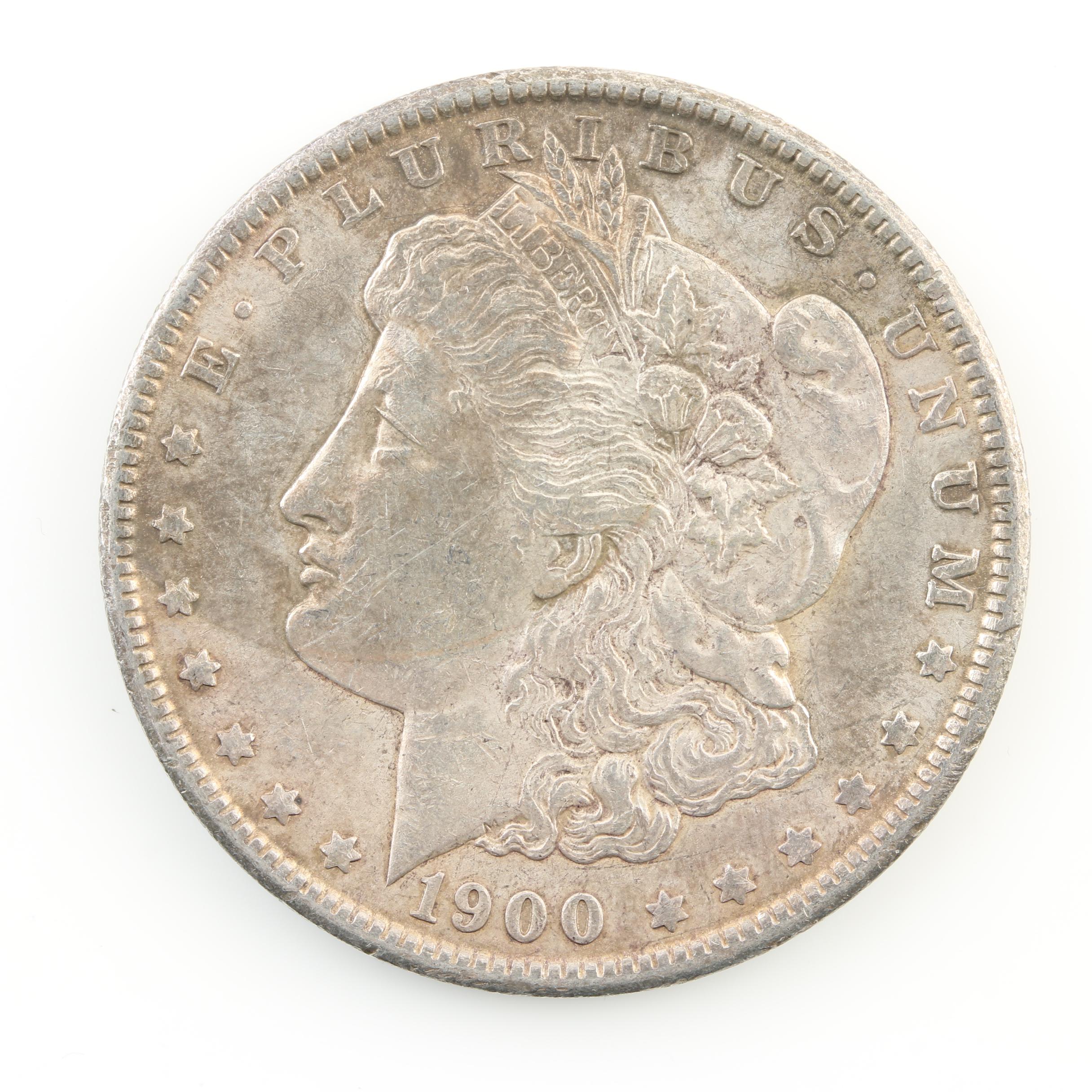 1879-O, 1885-O, 1900 and 1921 Morgan Silver Dollars