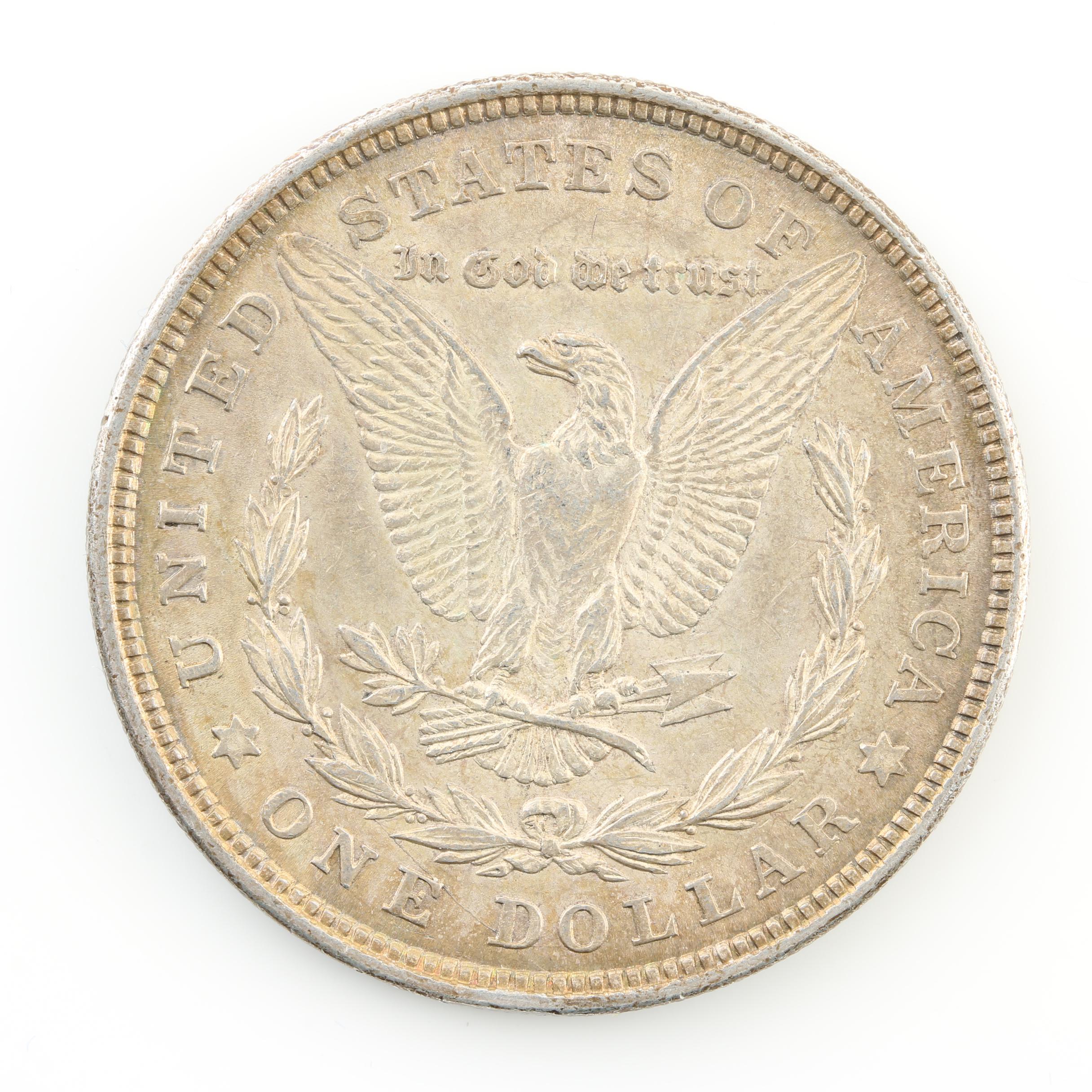 1879-O, 1885-O, 1900 and 1921 Morgan Silver Dollars