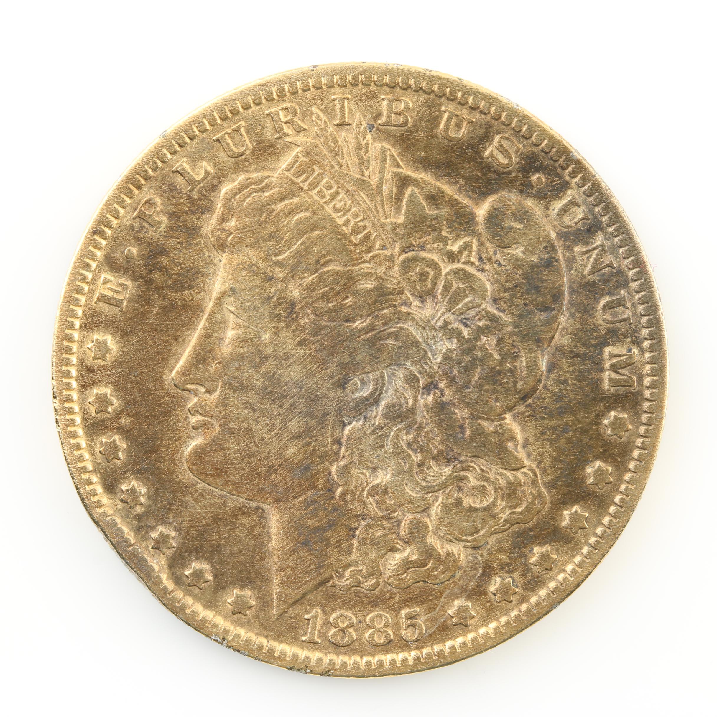 1879-O, 1885-O, 1900 and 1921 Morgan Silver Dollars