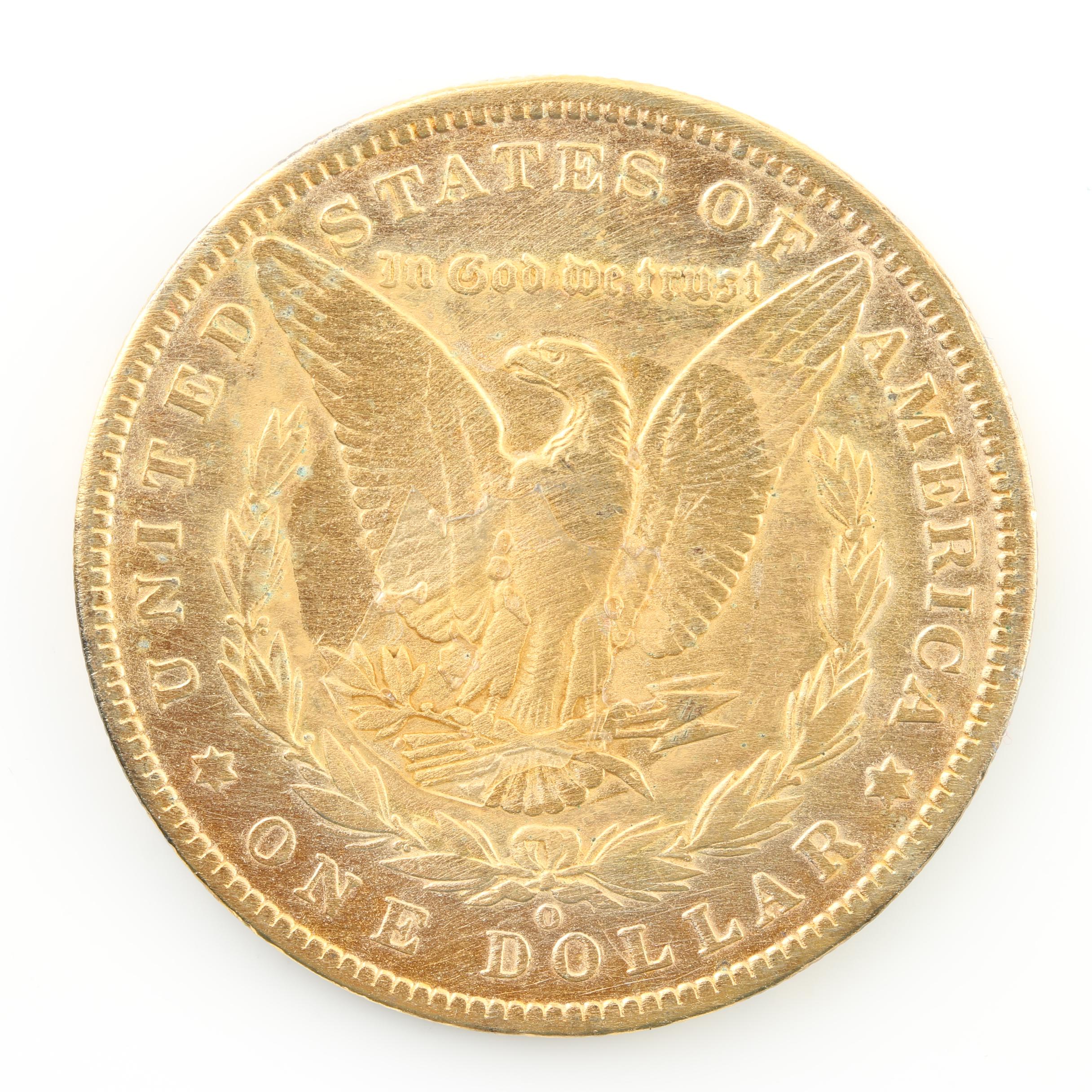 1879-O, 1885-O, 1900 and 1921 Morgan Silver Dollars