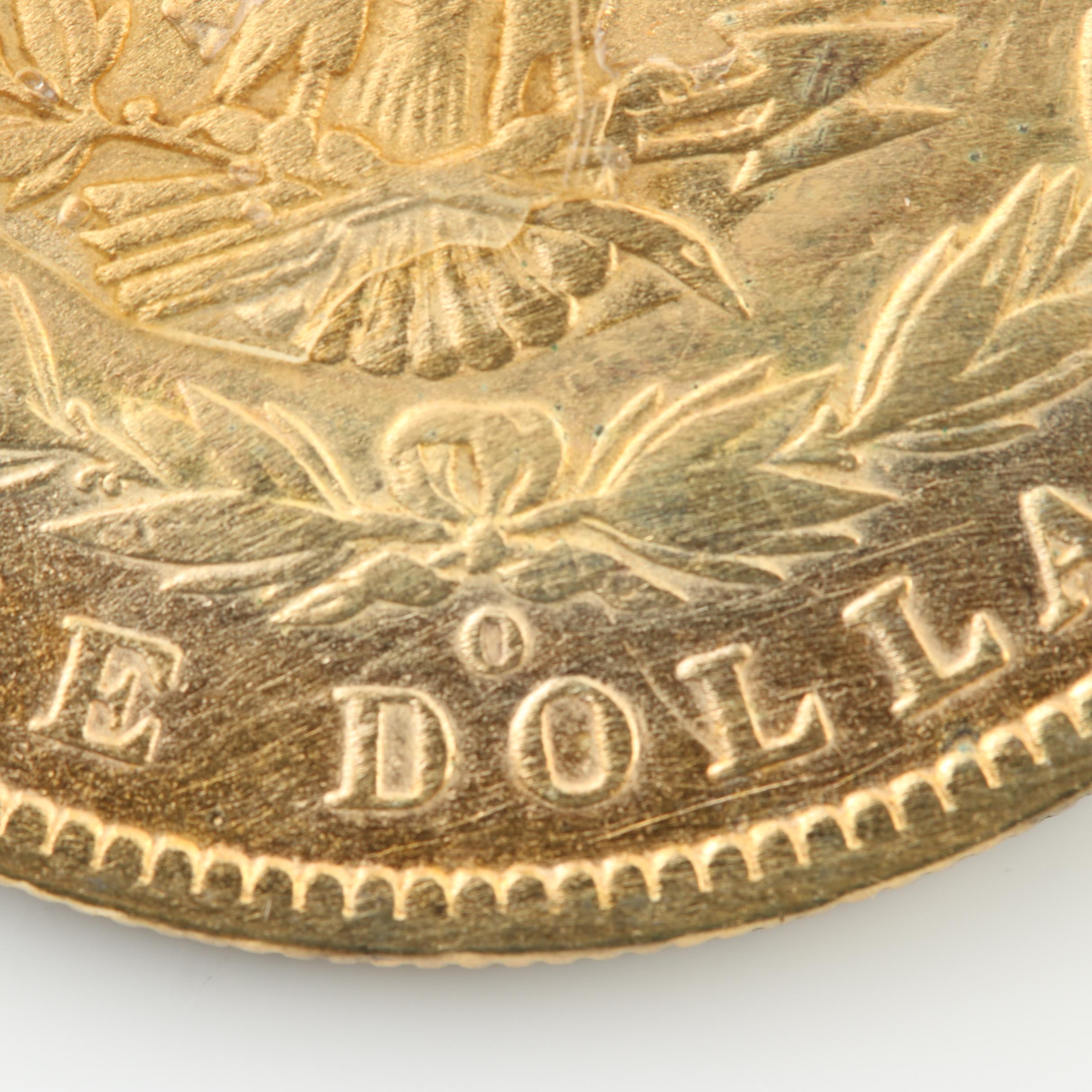 1879-O, 1885-O, 1900 and 1921 Morgan Silver Dollars