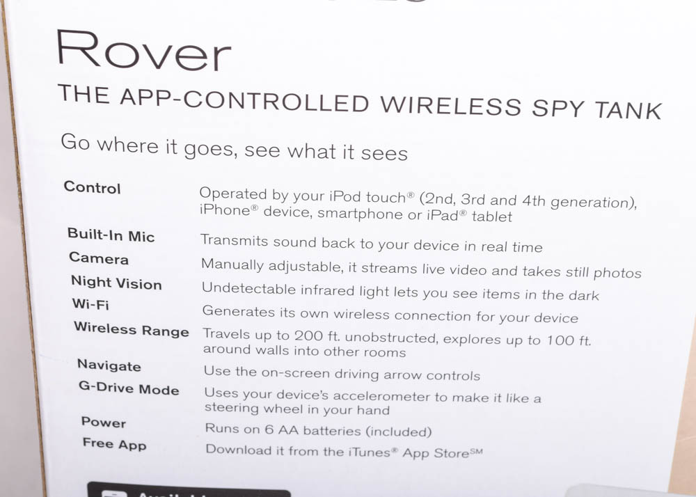 Brookstone "Rover" Spy Tank Car