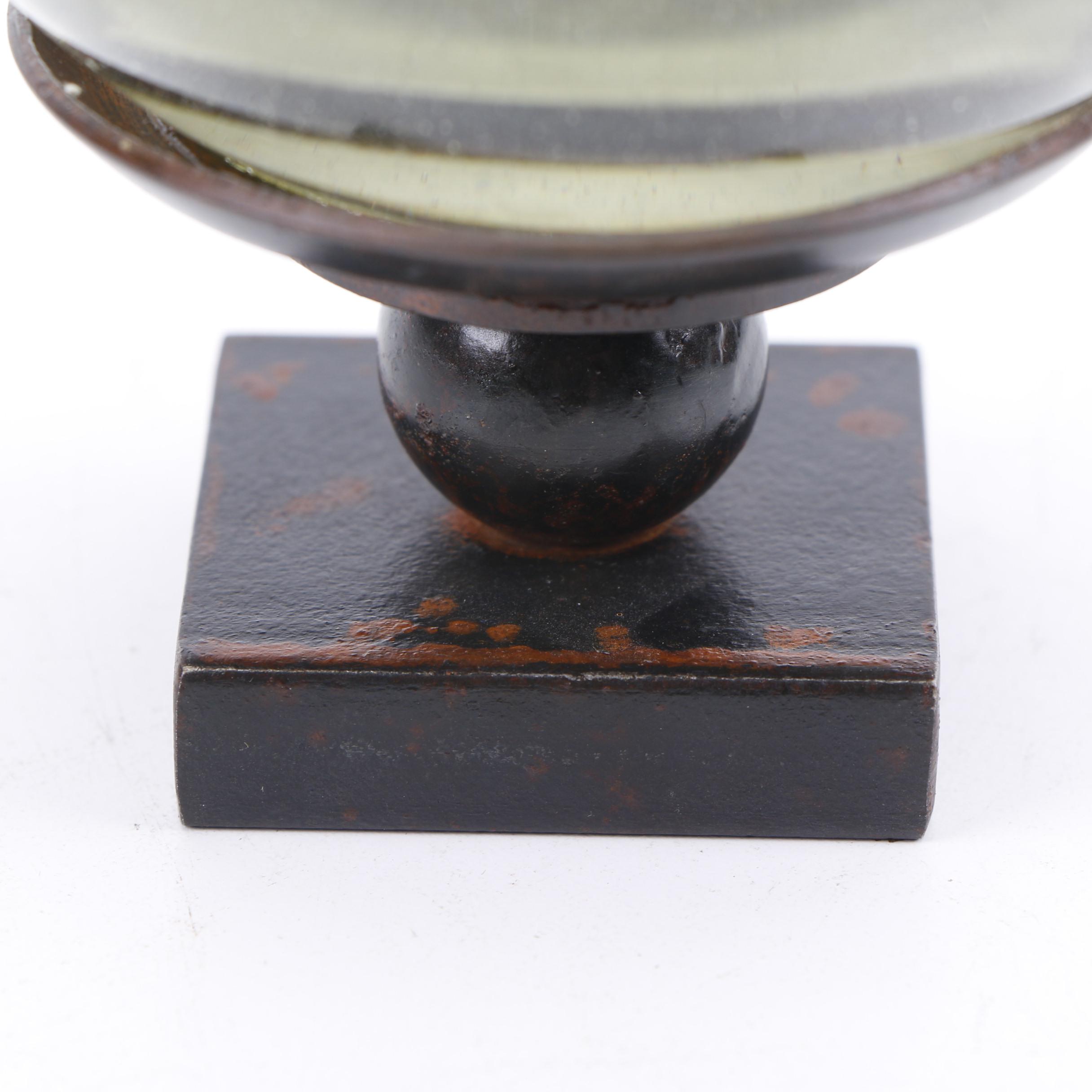 Jan Barboglio Clear Glass Goblets with Metal Stems