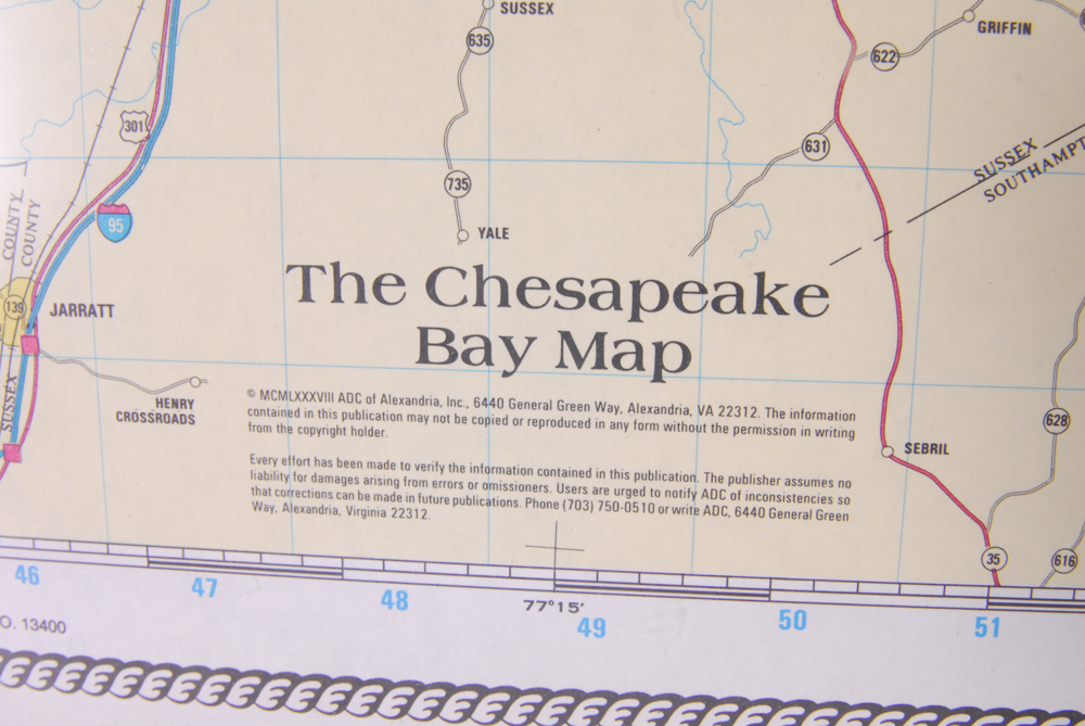 ADC of Alexandria 1988 "The Chesapeake Bay Map"