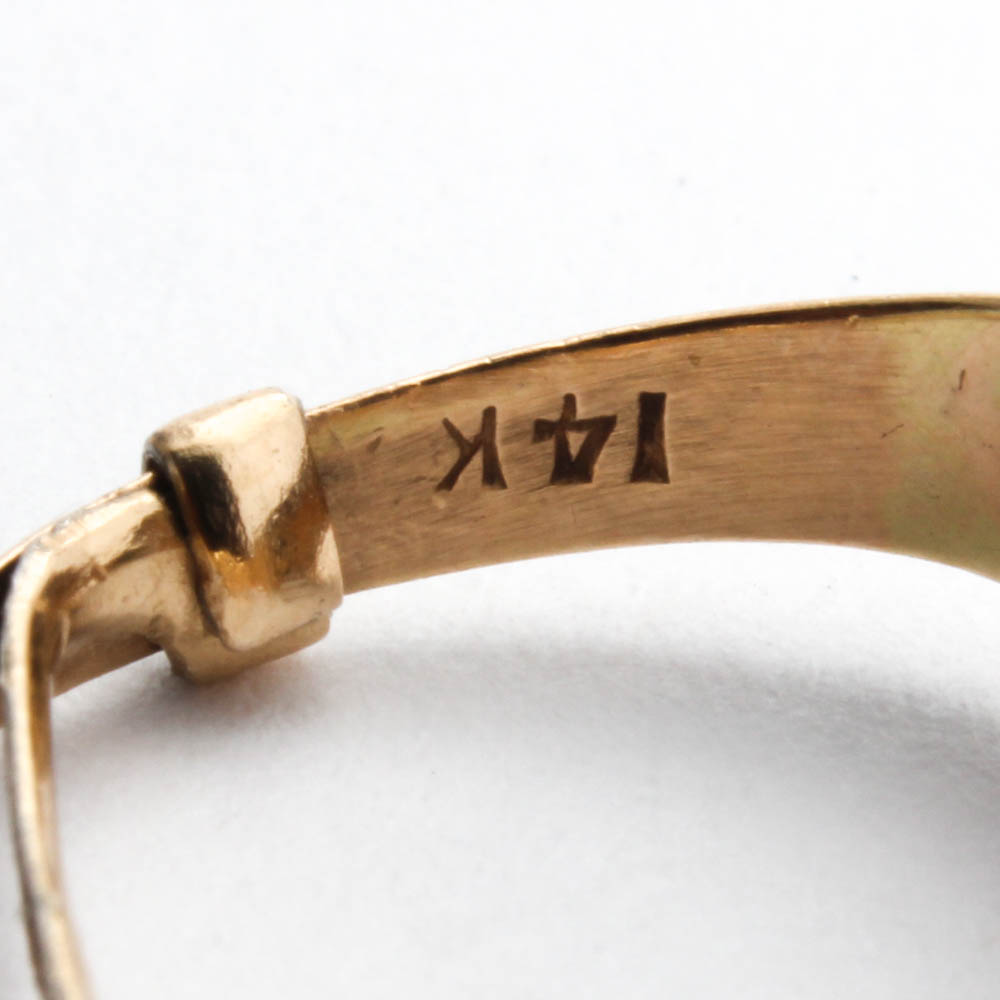 14K Yellow Gold Foil Back Ring