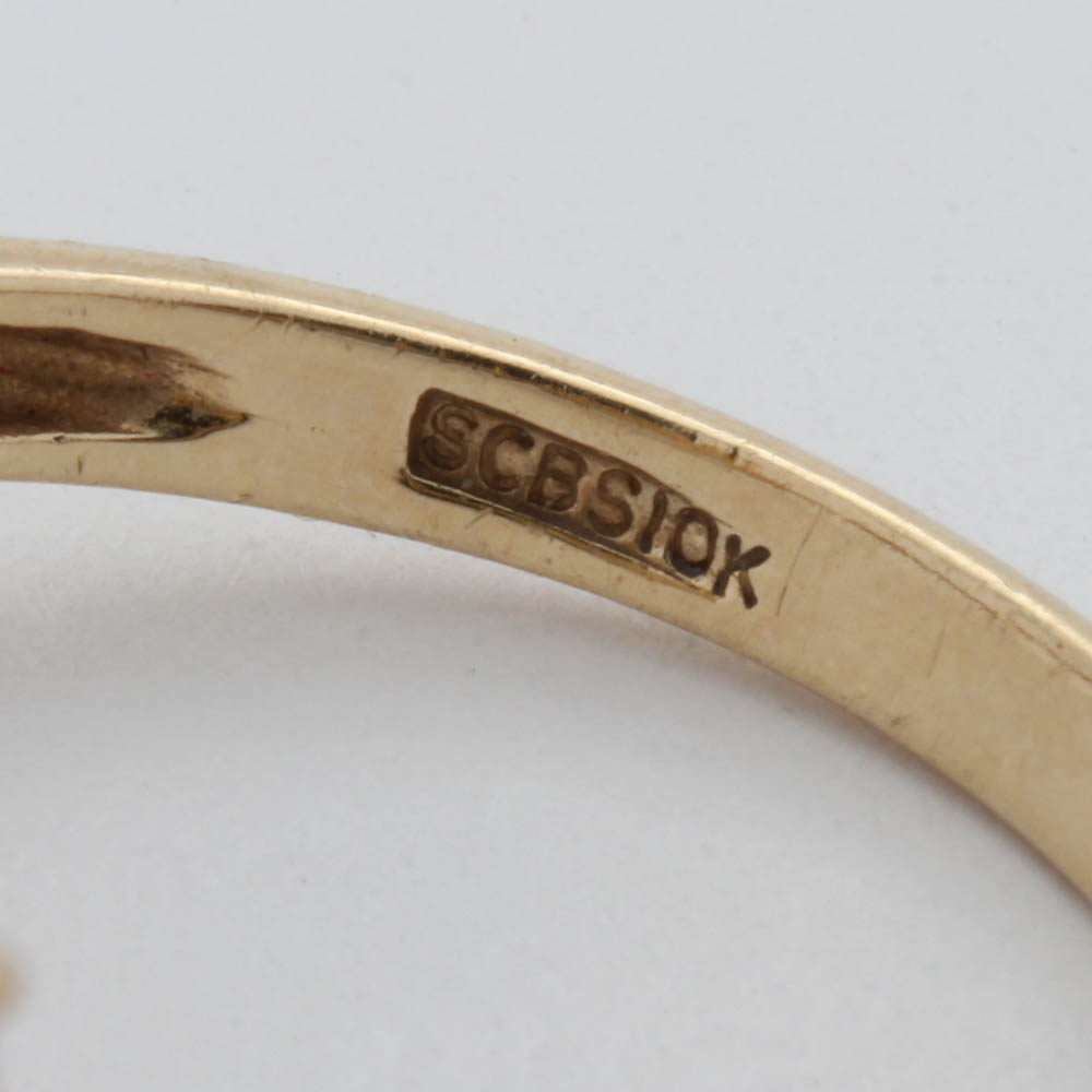 10K Yellow Gold Opal and Tanzanite Ring