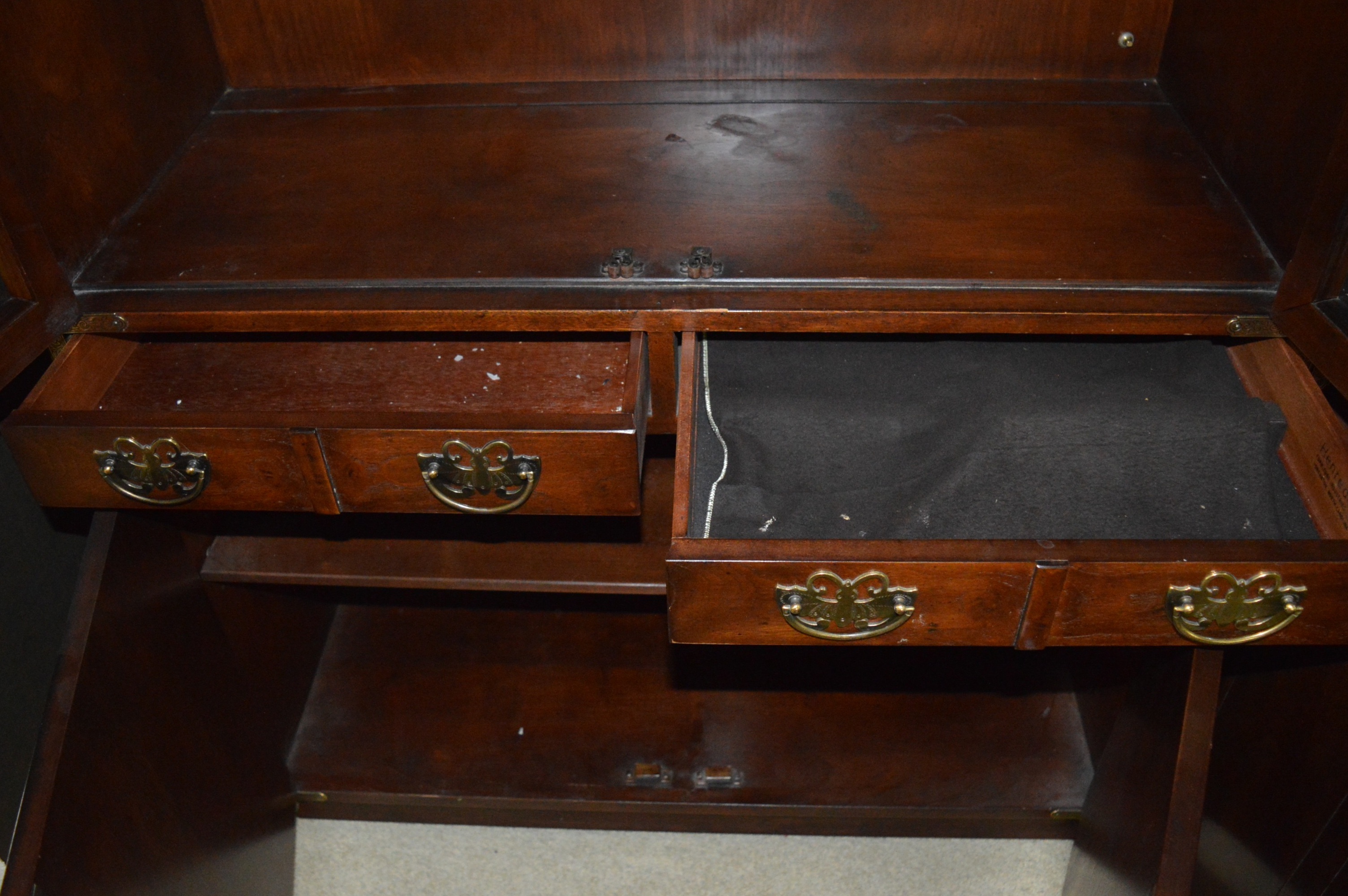 Two Piece Henredon "Pan Asian" China Cabinet