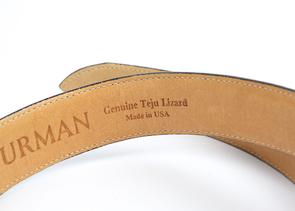 David Yurman Belt with Sterling 10.00 CT Amethyst, 1.28 CTW Emerald Buckle