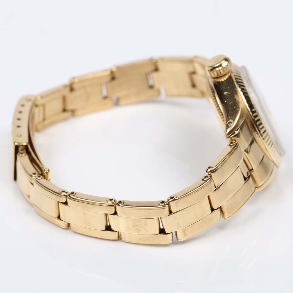 Rolex Oyster Perpetual 18K Yellow Gold and Diamond Watch