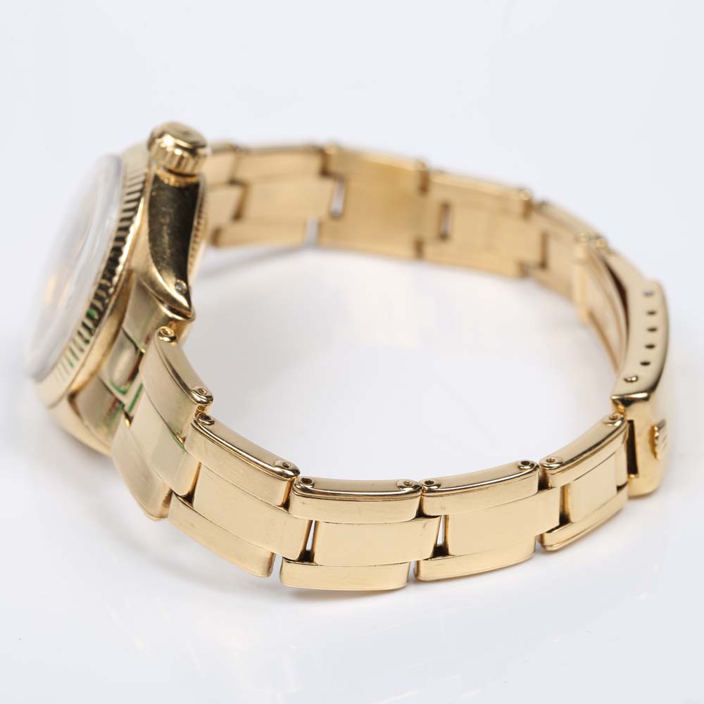 Rolex Oyster Perpetual 18K Yellow Gold and Diamond Watch