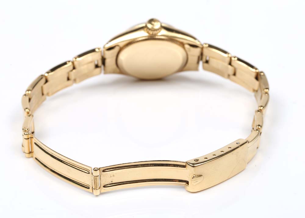 Rolex Oyster Perpetual 18K Yellow Gold and Diamond Watch