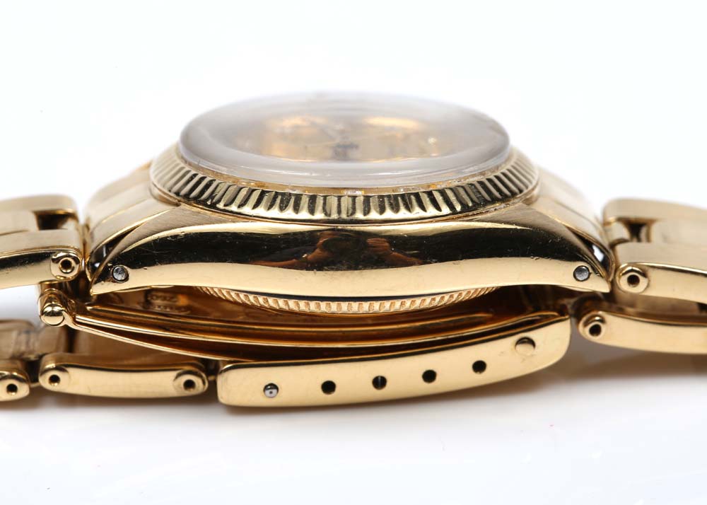 Rolex Oyster Perpetual 18K Yellow Gold and Diamond Watch