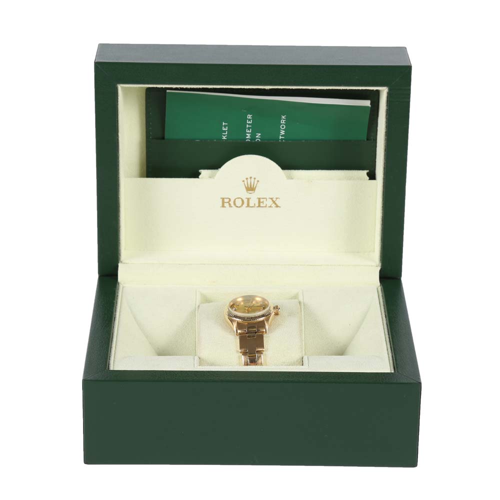 Rolex Oyster Perpetual 18K Yellow Gold and Diamond Watch