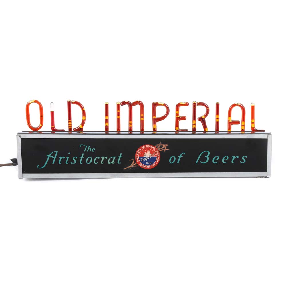 Vintage Old Imperial Neon Beer Sign
