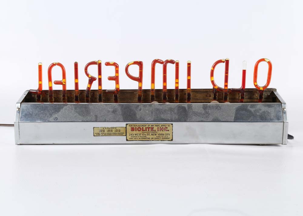 Vintage Old Imperial Neon Beer Sign