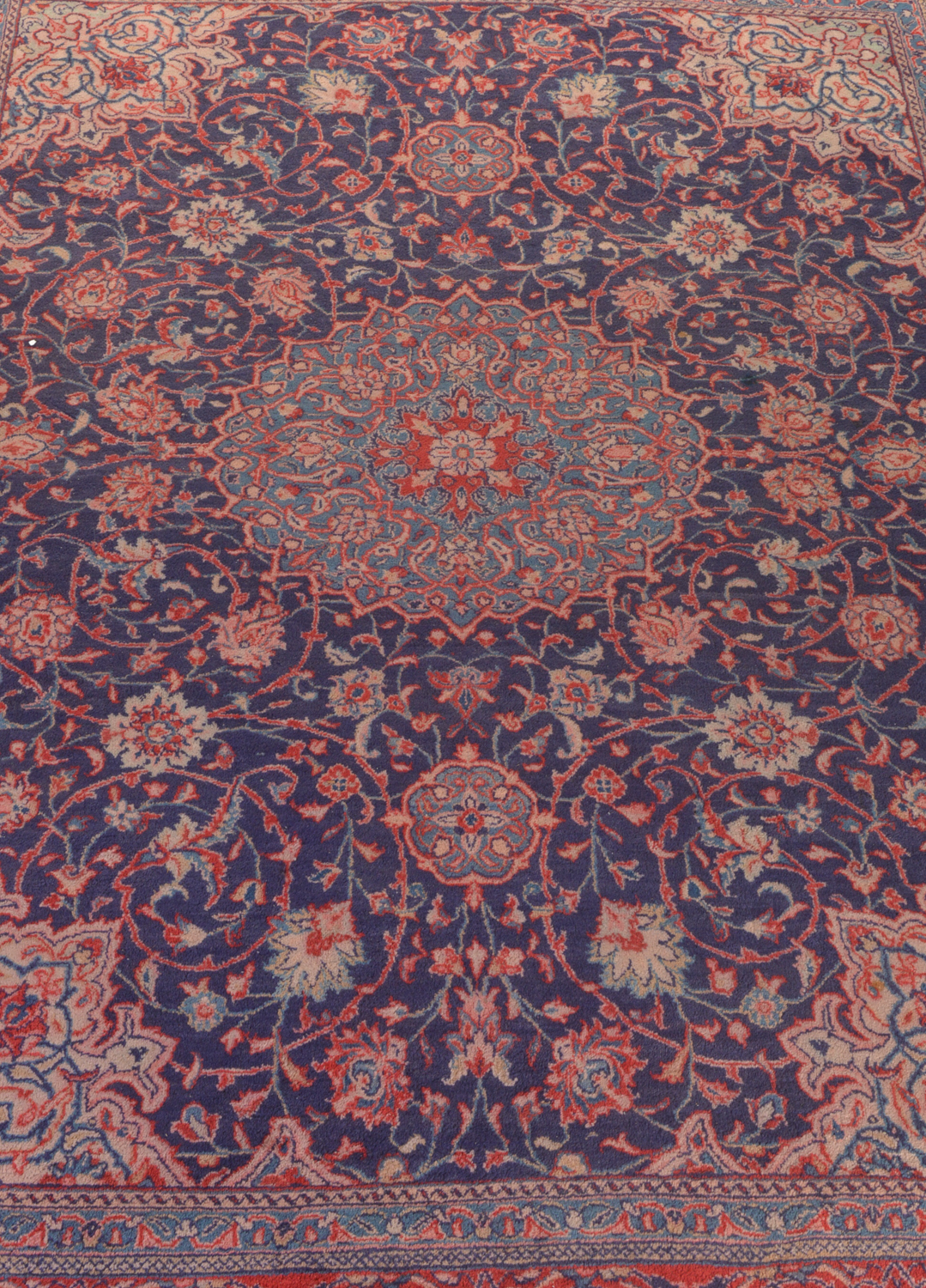 Hand-Knotted Indo-Isfahan Wool Room Sized Rug