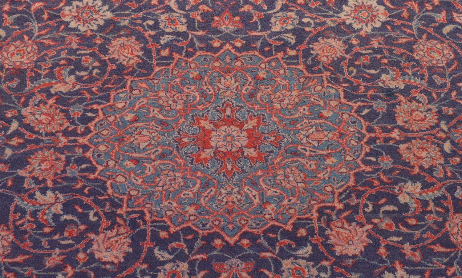 Hand-Knotted Indo-Isfahan Wool Room Sized Rug