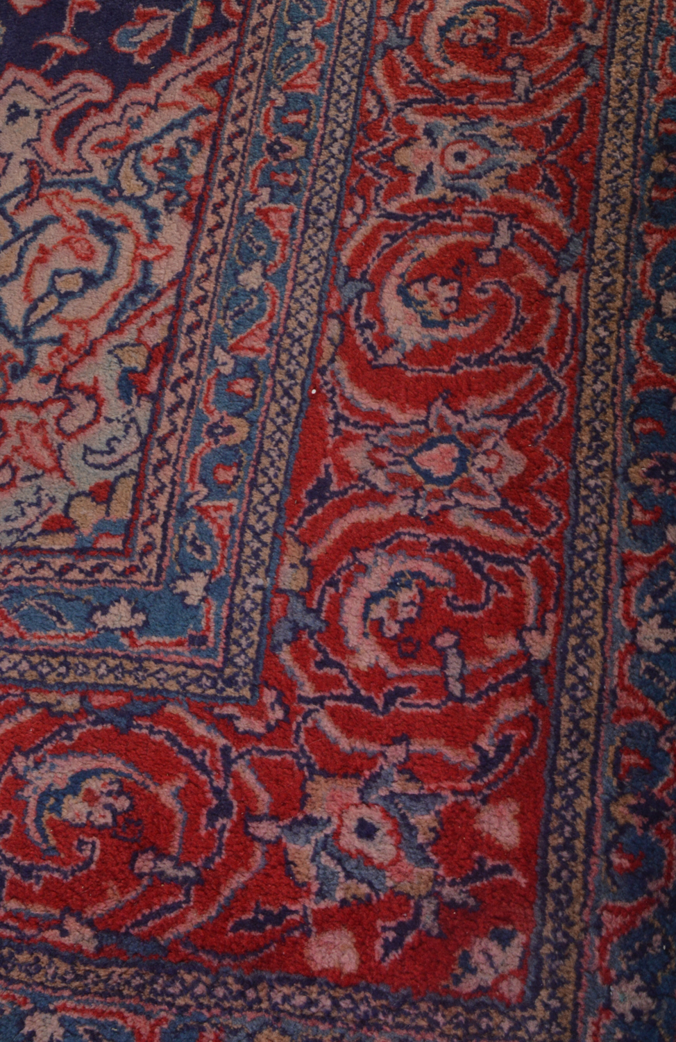 Hand-Knotted Indo-Isfahan Wool Room Sized Rug