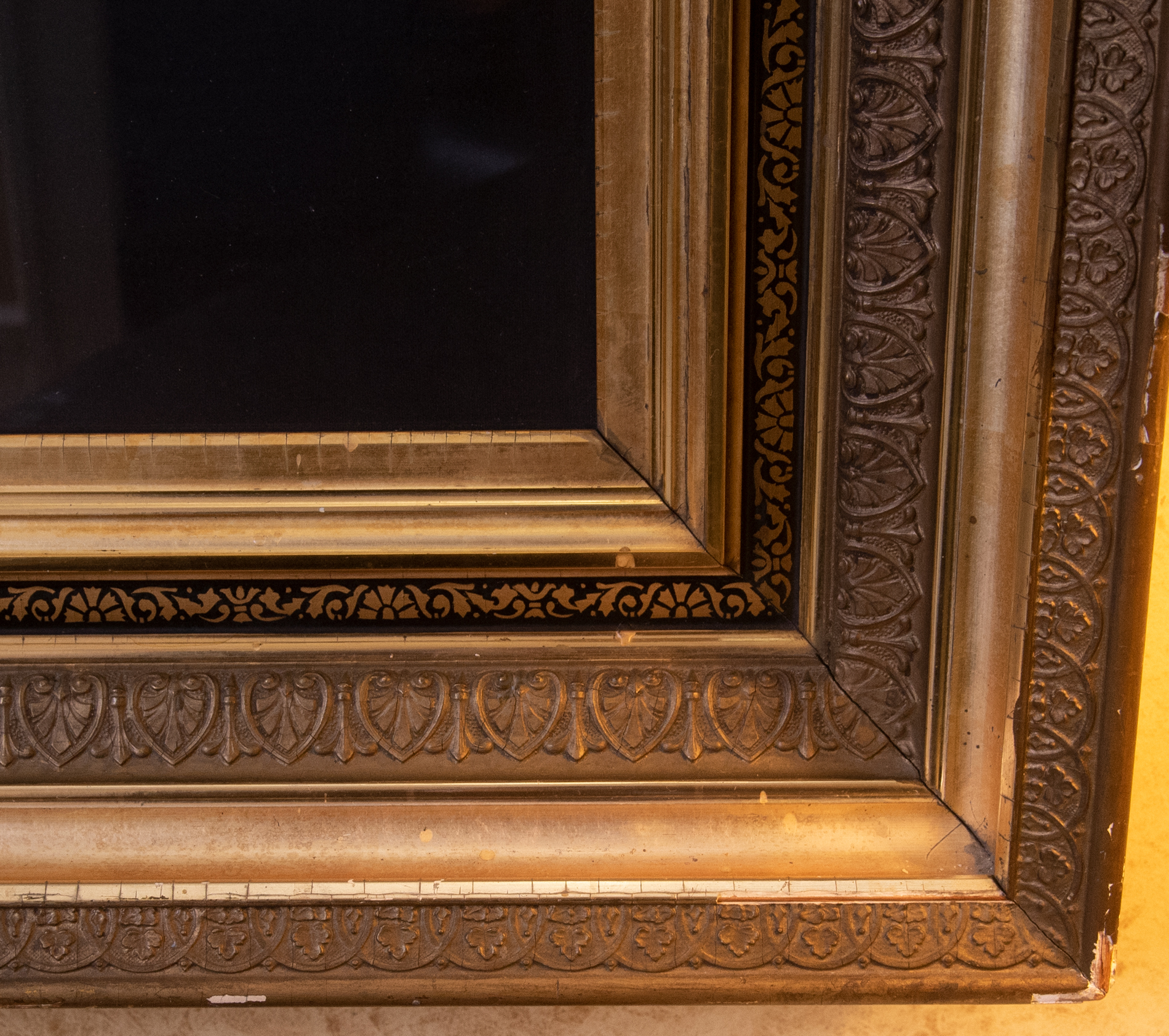 Framed Vintage Art Deco Style Hand Beaded Dress Applique