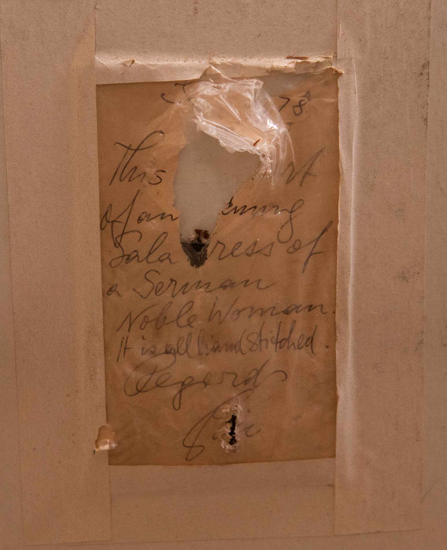 Framed Vintage Art Deco Style Hand Beaded Dress Applique