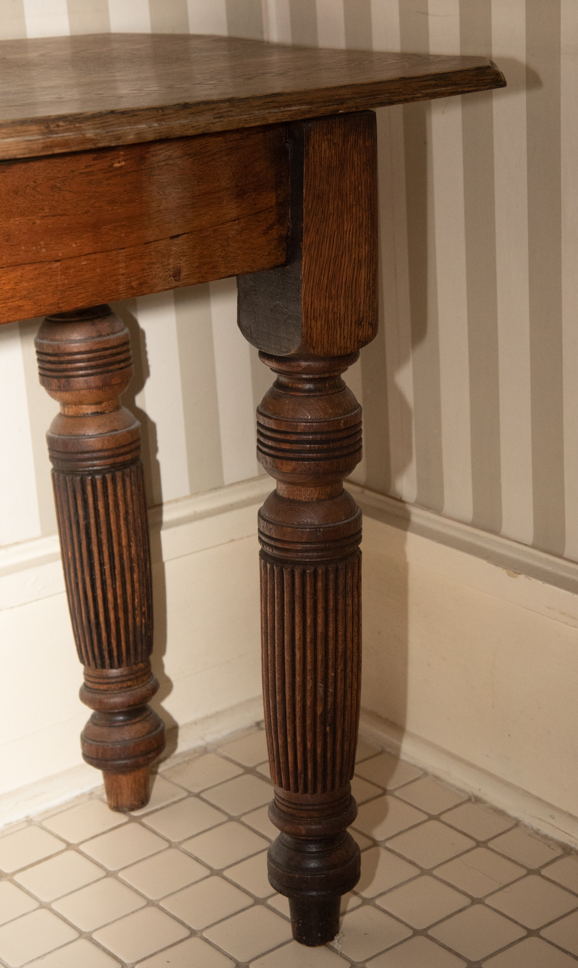 Antique English Oak Work Table