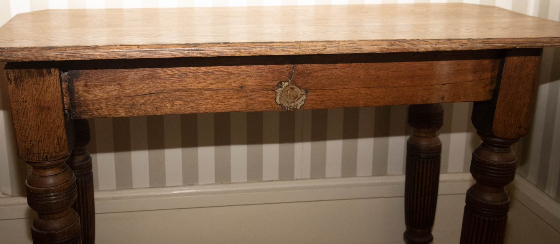 Antique English Oak Work Table