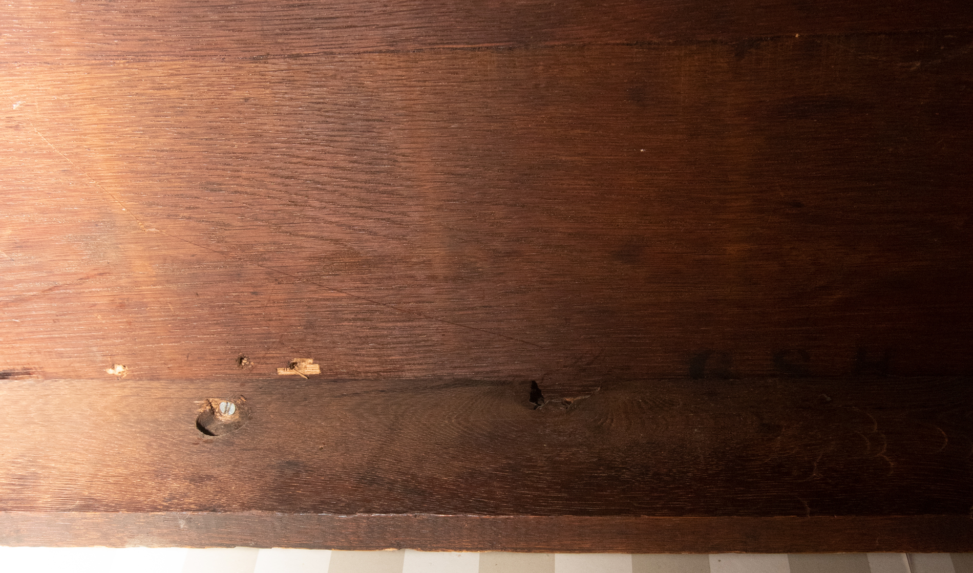 Antique English Oak Work Table