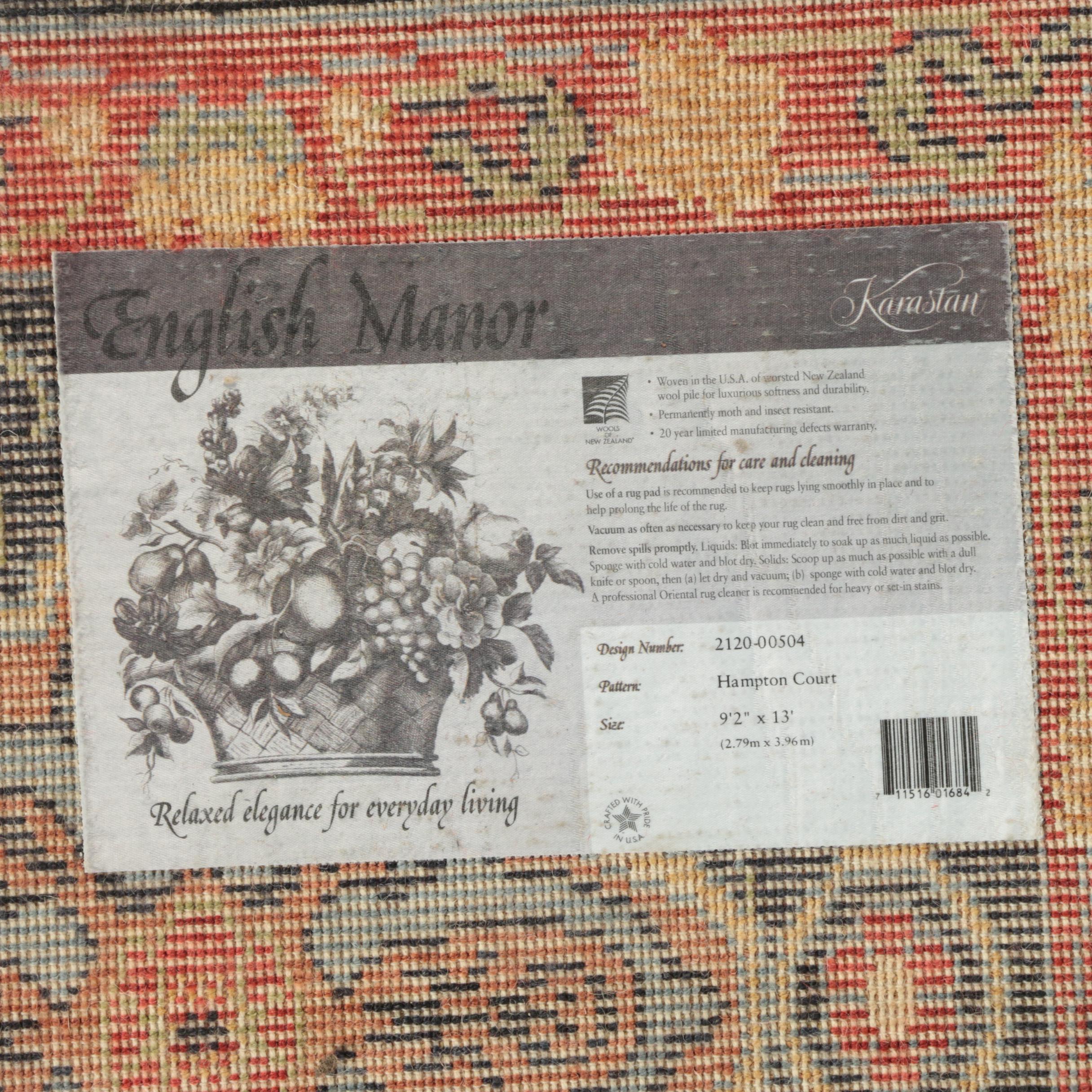 Power-Loomed Karastan "Hampton Court" Wool Room Sized Rug