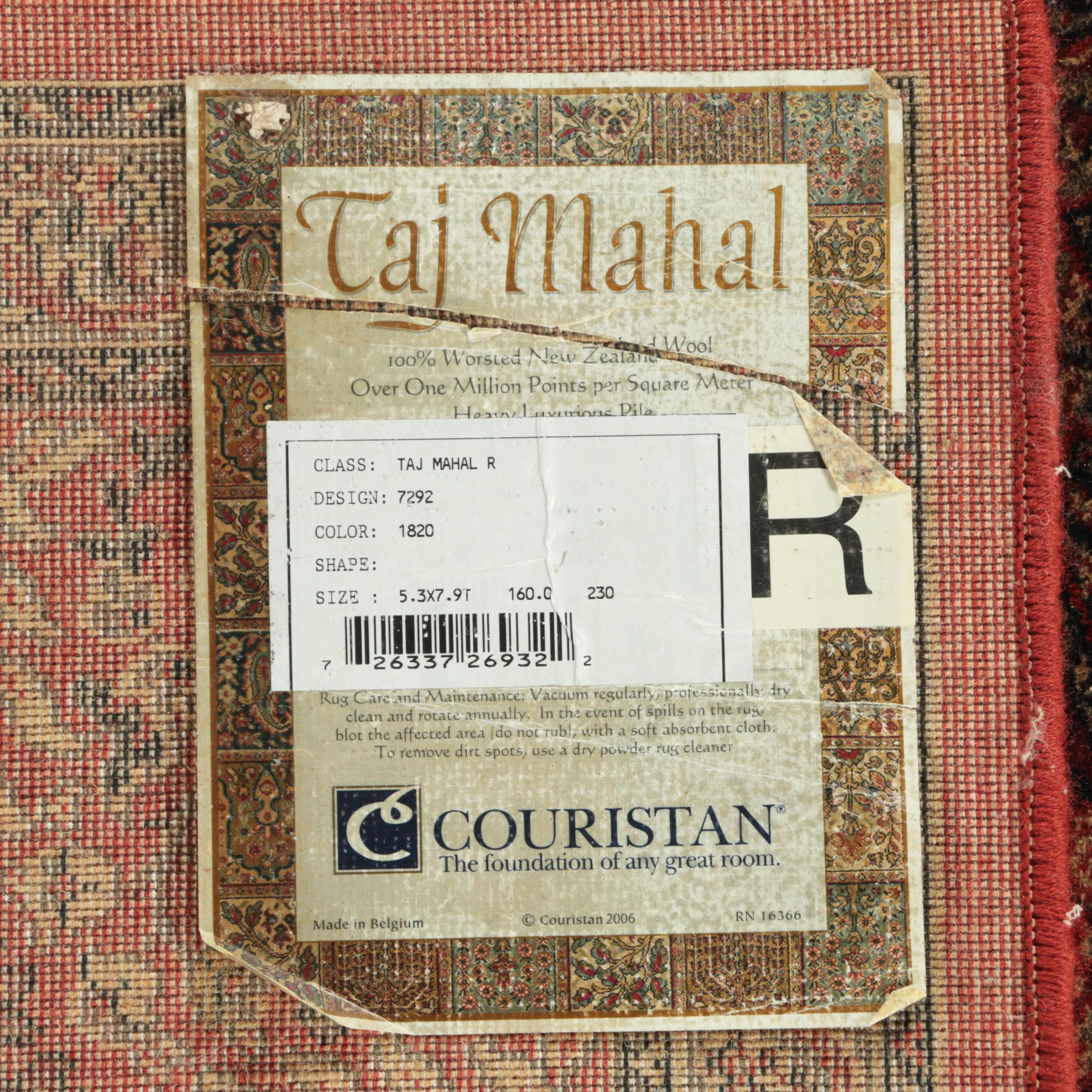 Power-Loomed Belgian "Taj Mahal" Wool Area Rug by Couristan