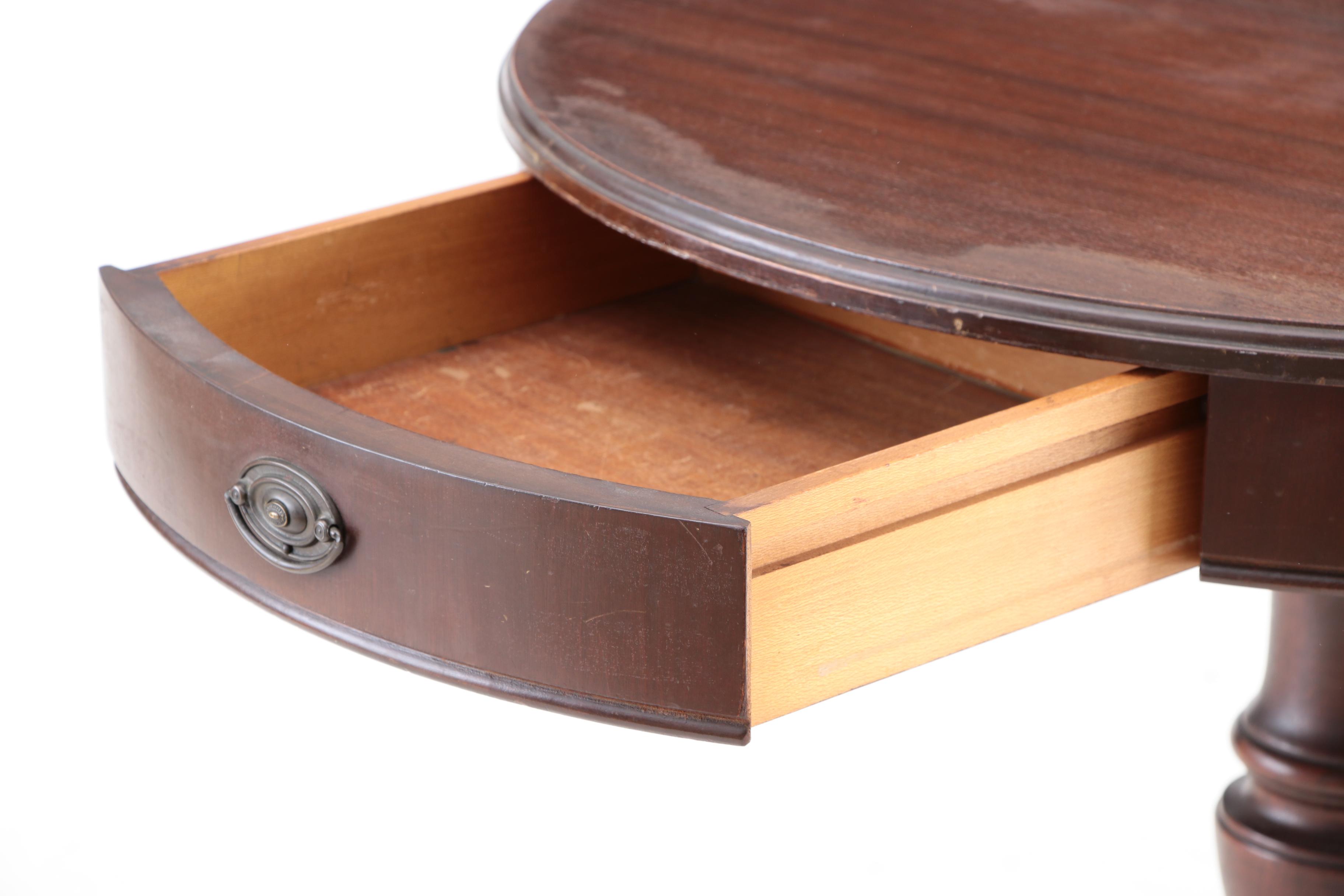 Vintage Mahogany Drum Table