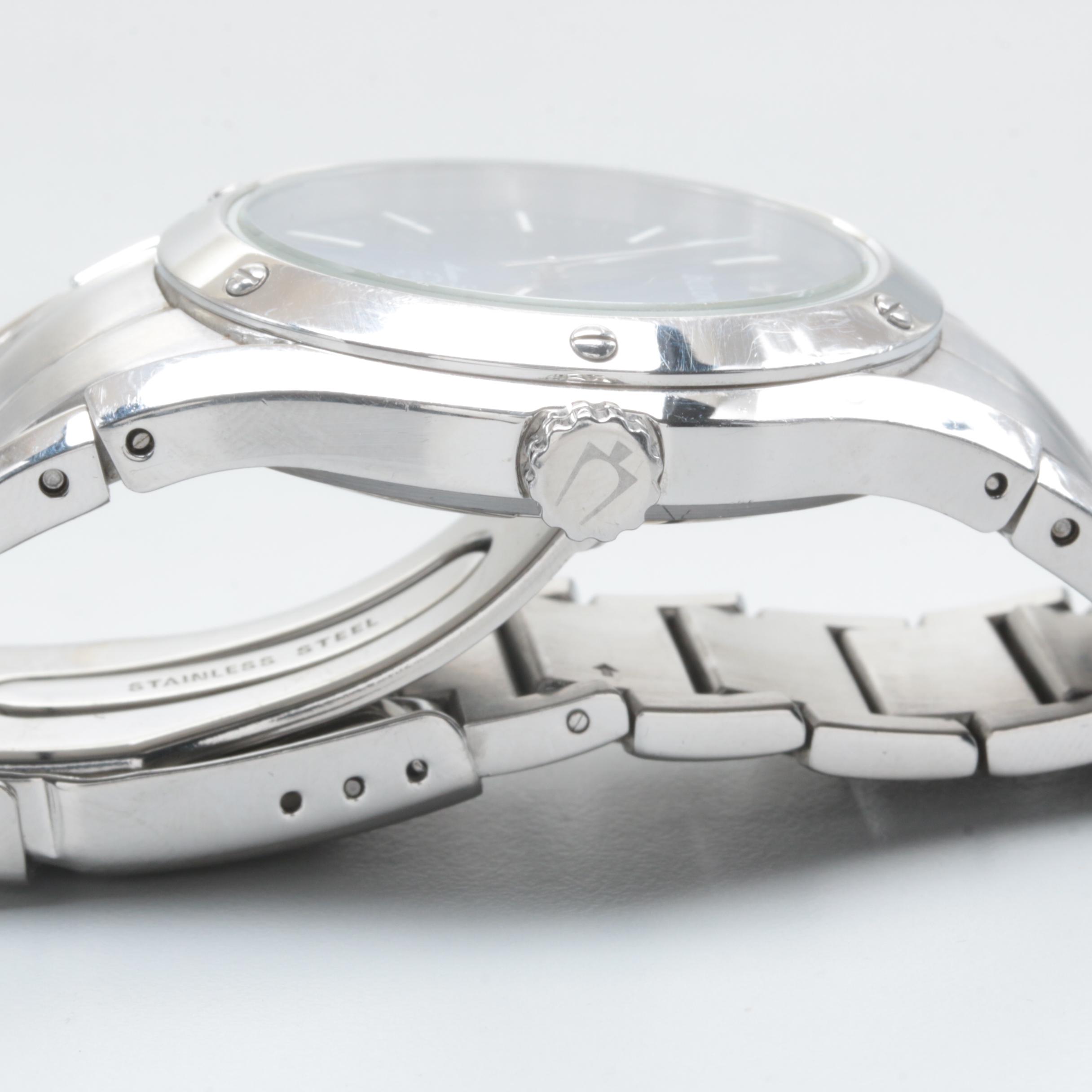 Bulova Stainless Steel Blue Dial Watch
