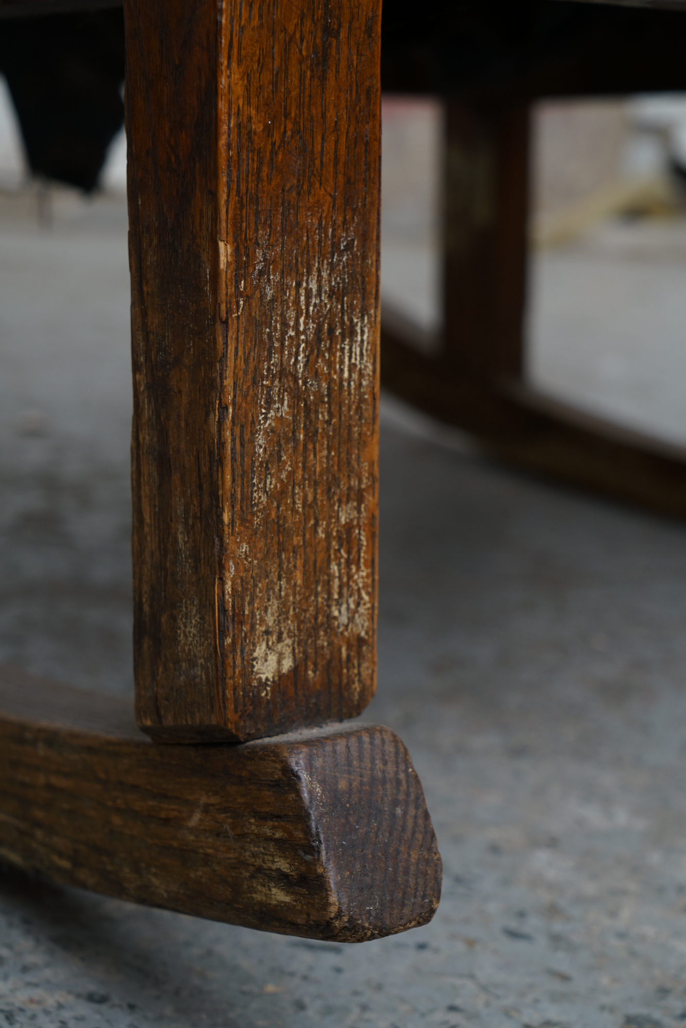 Vintage Oak Mission Style Ladder Back Rocking Chair