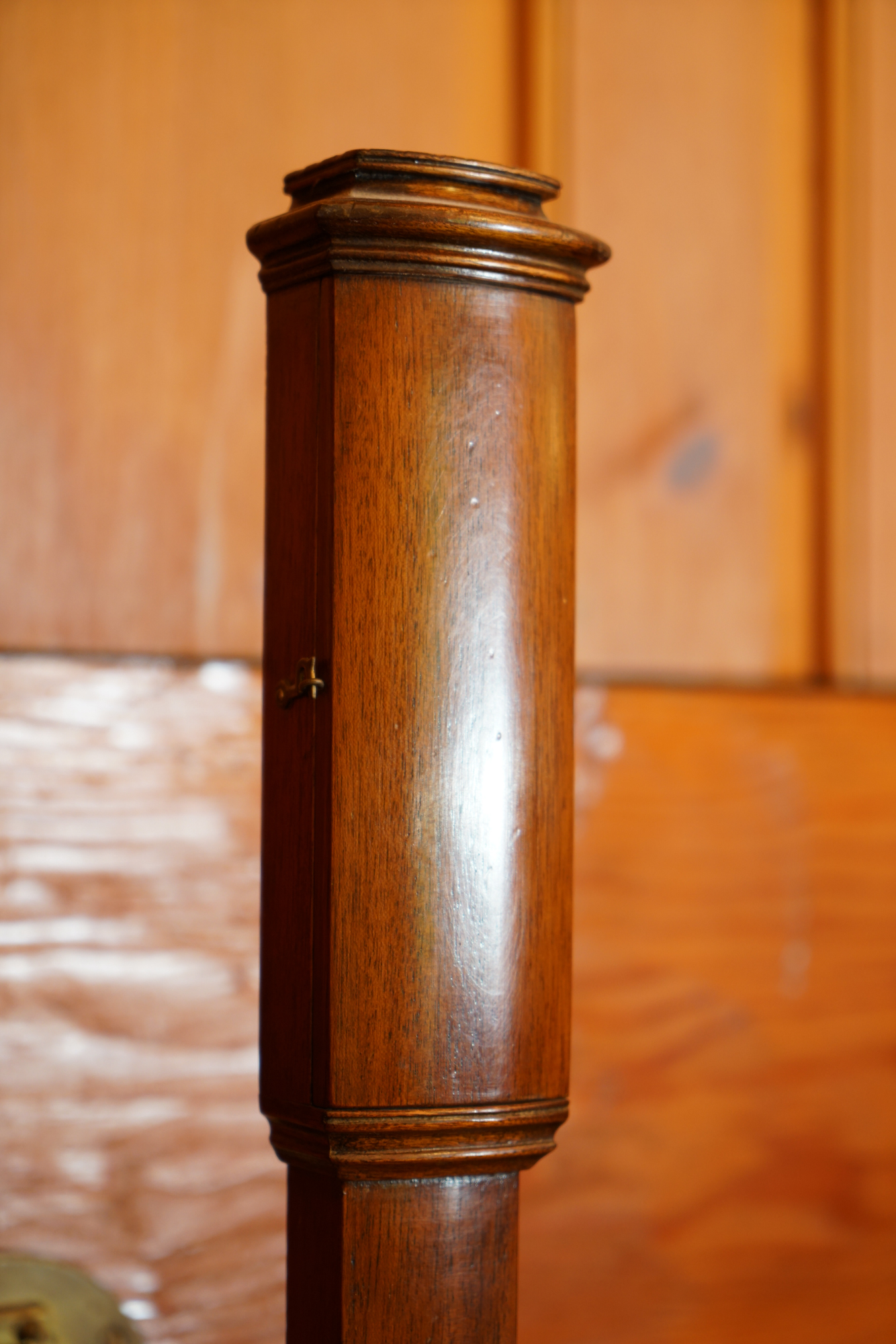 Antique Gimbaled Vertical Marine Barometer