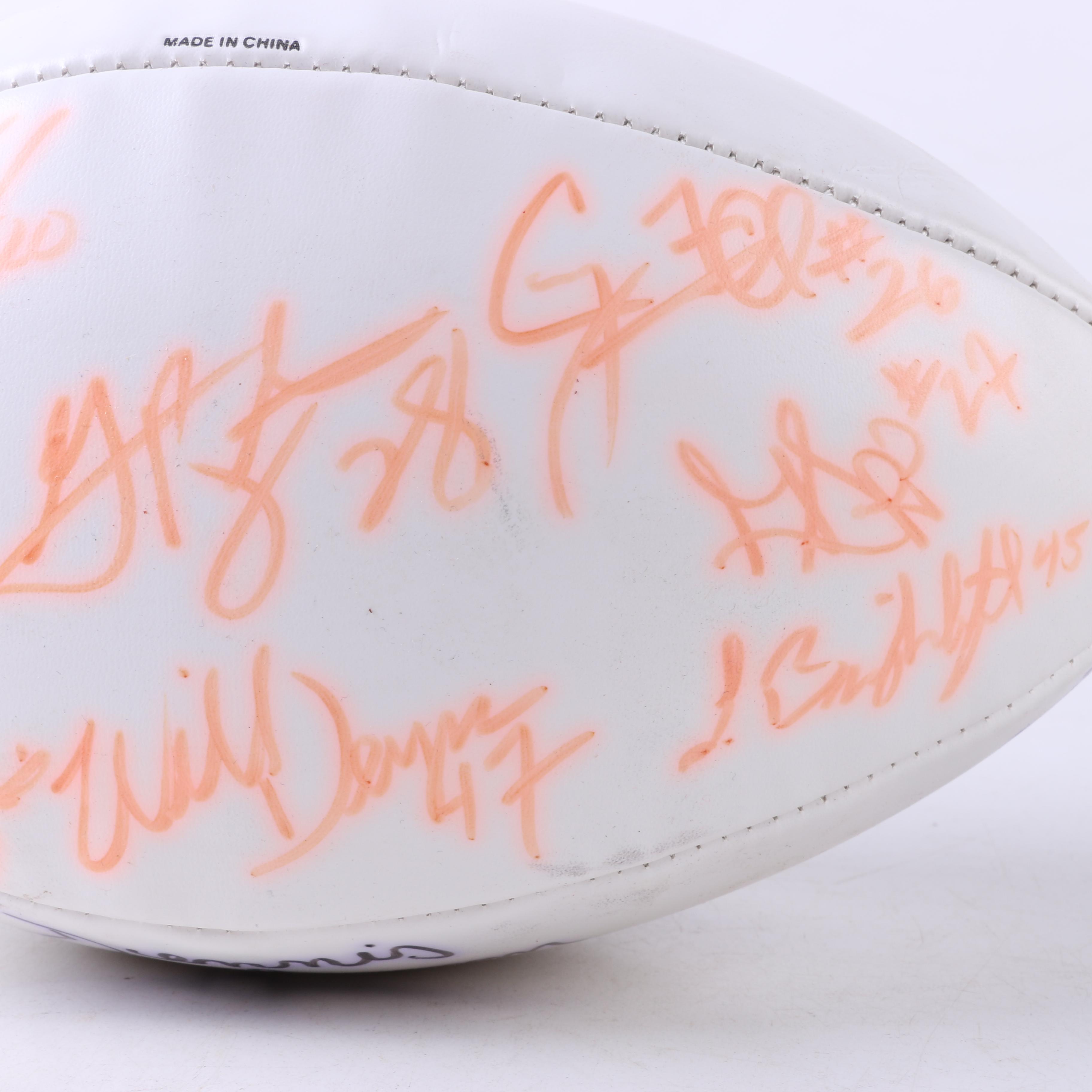 Multi-Autographed Footballs including Justin Tucker and 1996 Ravens Football