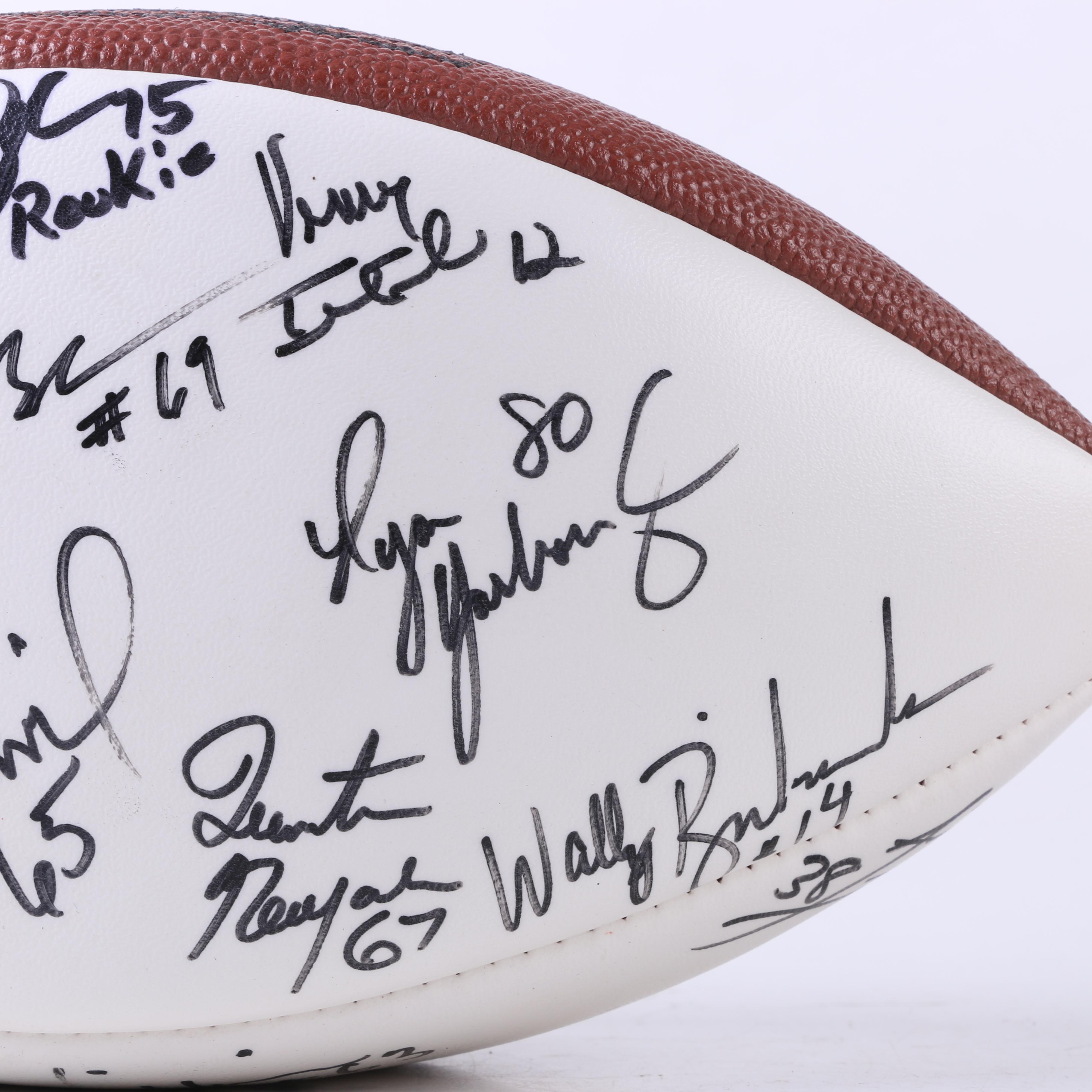 Multi-Autographed Footballs including Justin Tucker and 1996 Ravens Football