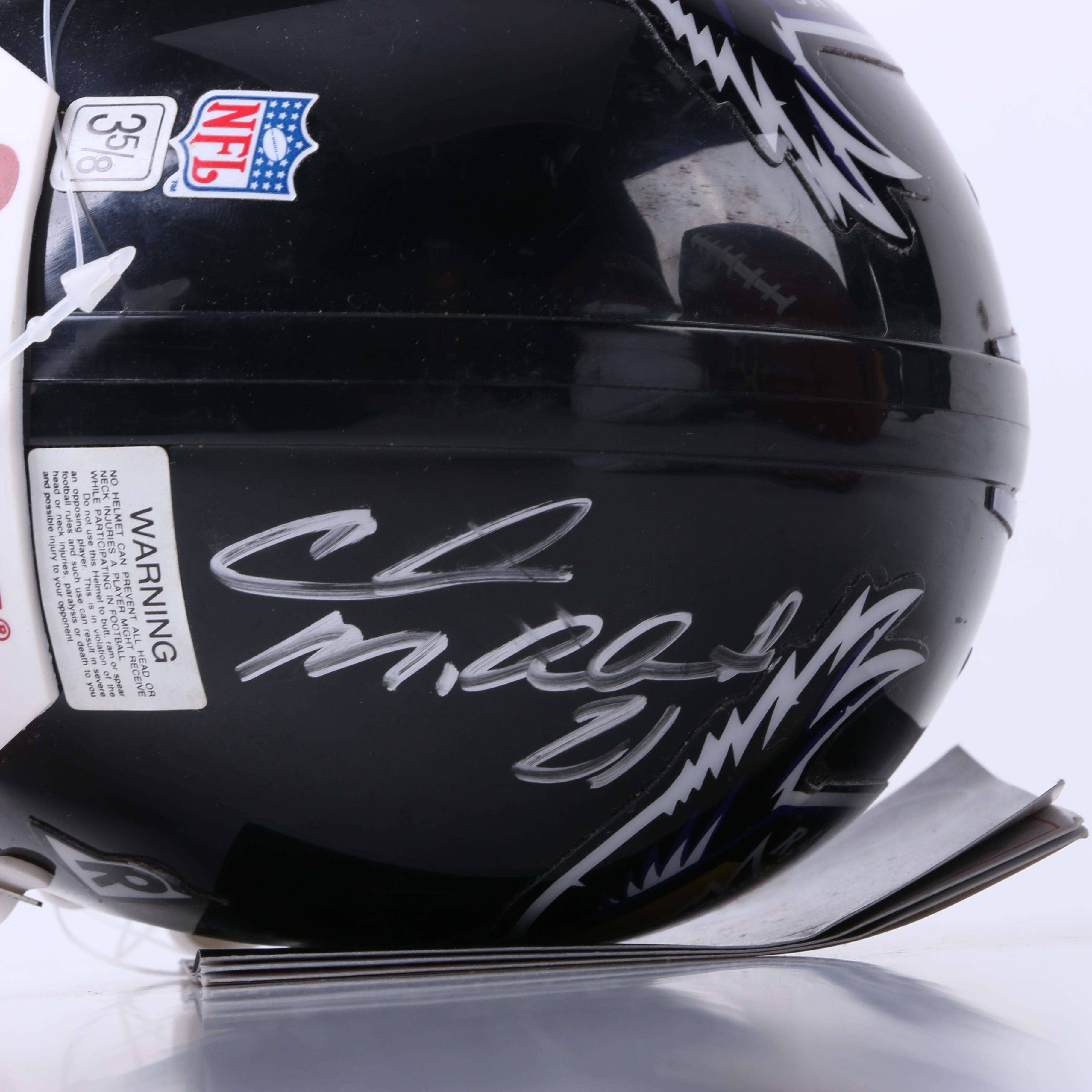 Multi-Autographed Footballs including Justin Tucker and 1996 Ravens Football