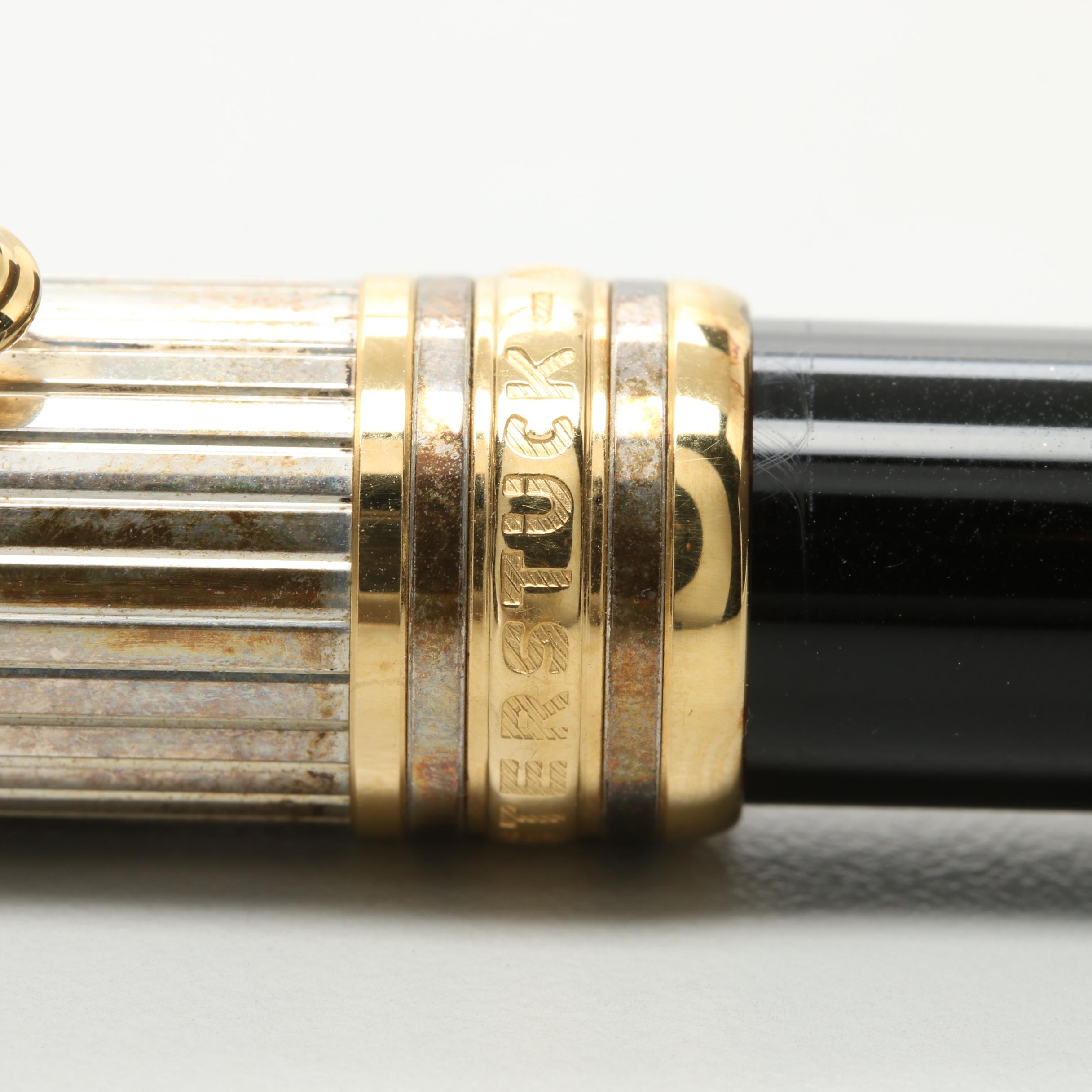 Montblanc "Meisterstück" Sterling Silver and 18K Gold Fountain Pen With Refill