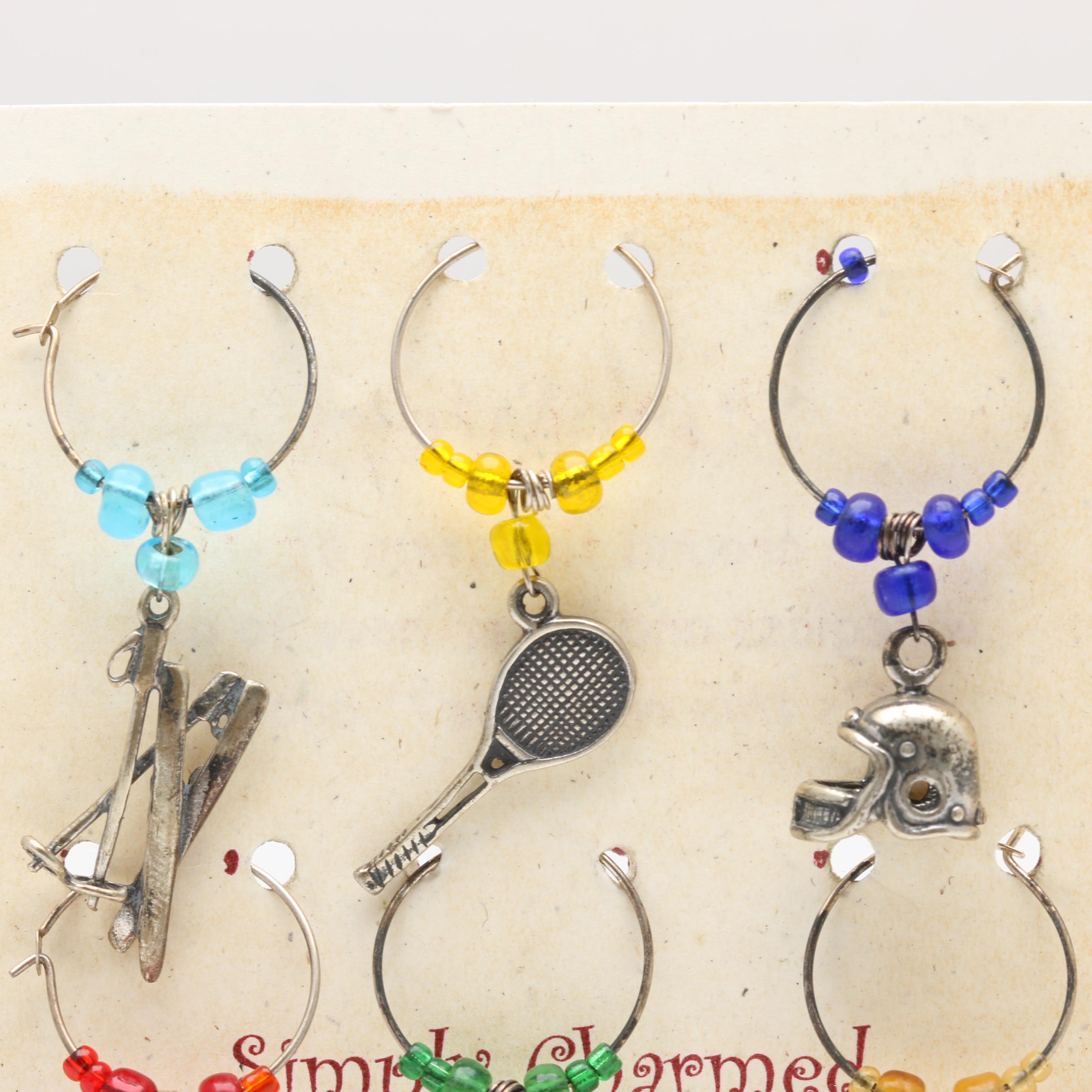 Simply Charmed Sterling Silver Wine Glass Stem Charms