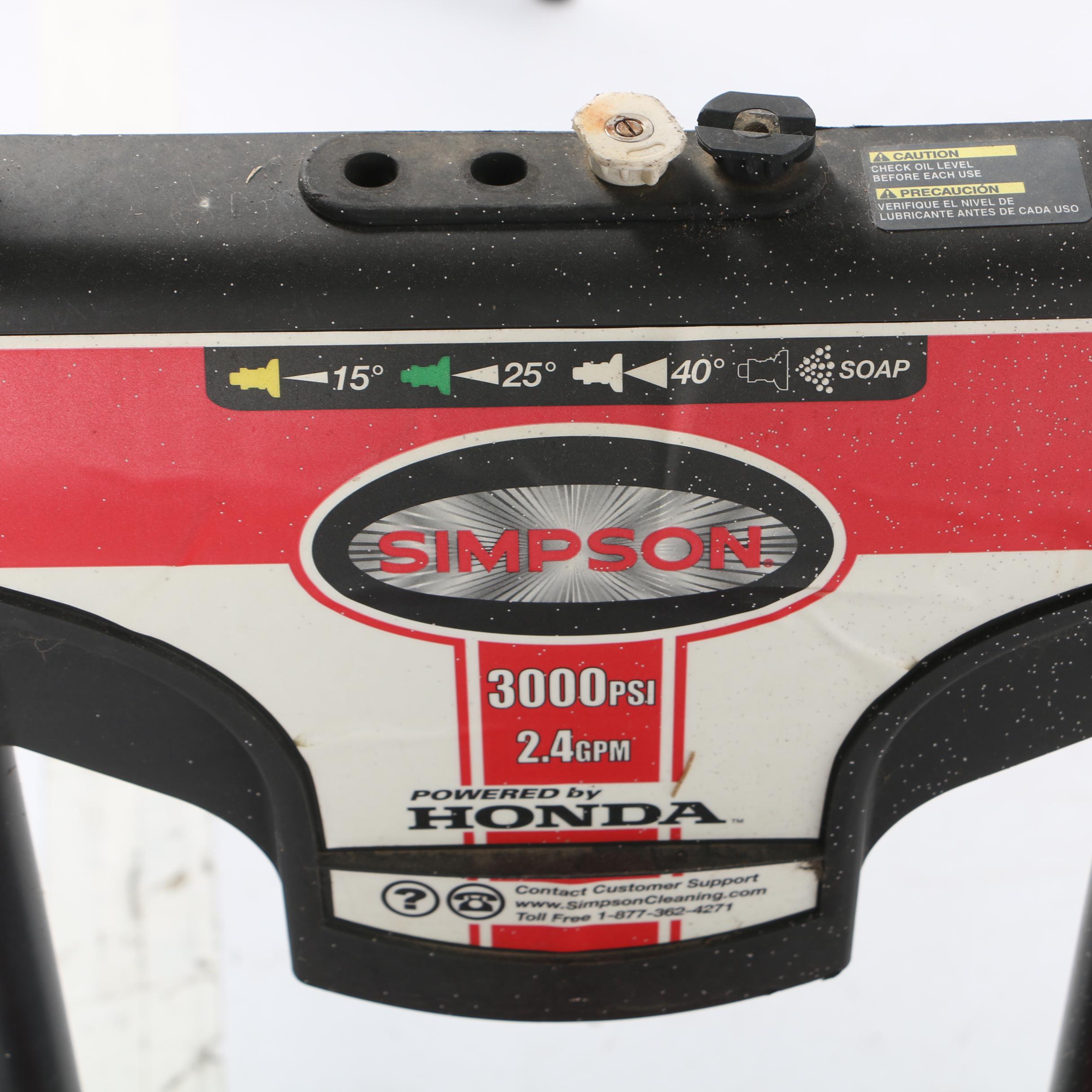 Simpson 3000 PSI Pressure Washer with Honda GCV190 4-Stroke Engine