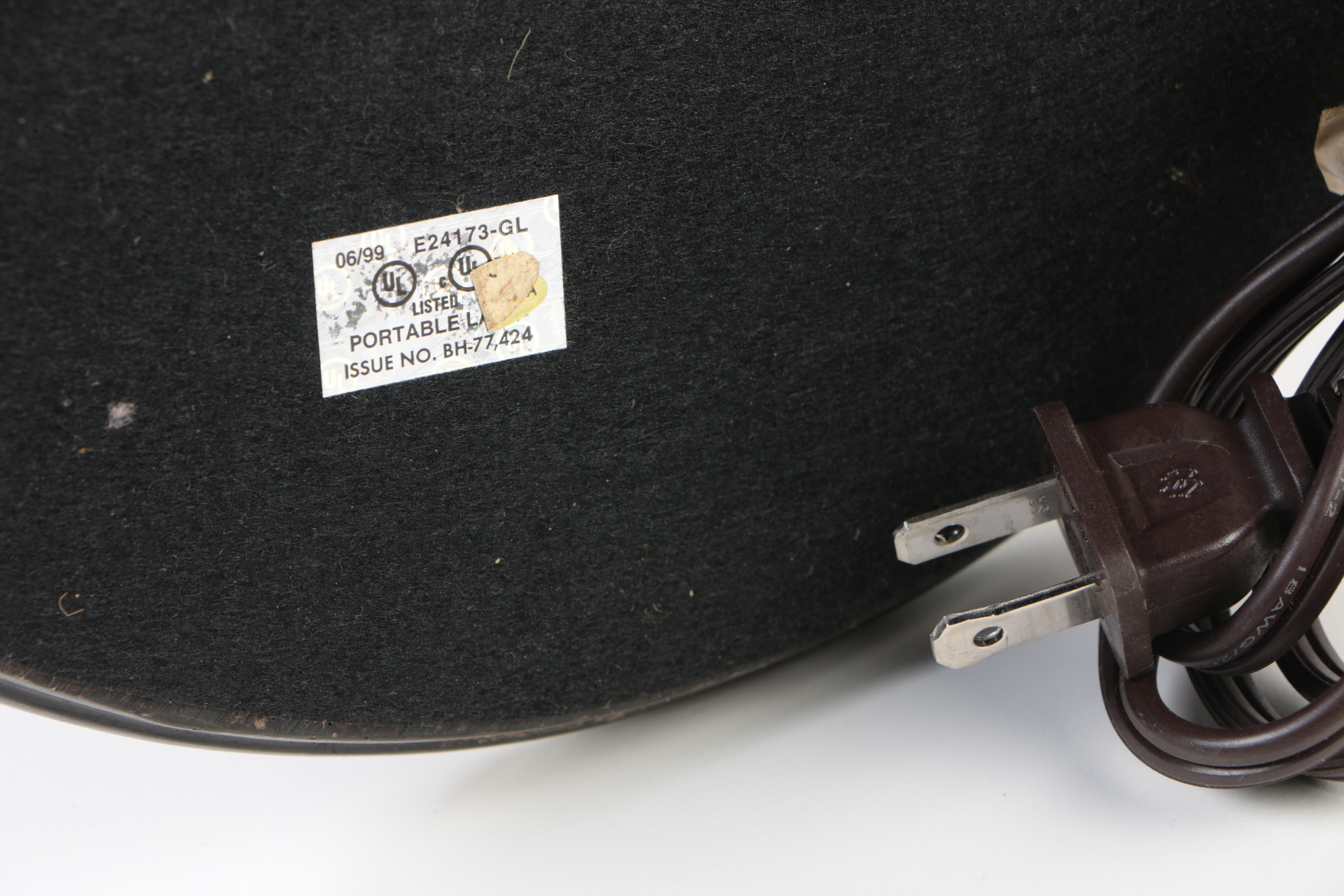 Quoizel Collectibles Leaded Glass and Patinated Metal Table Lamp