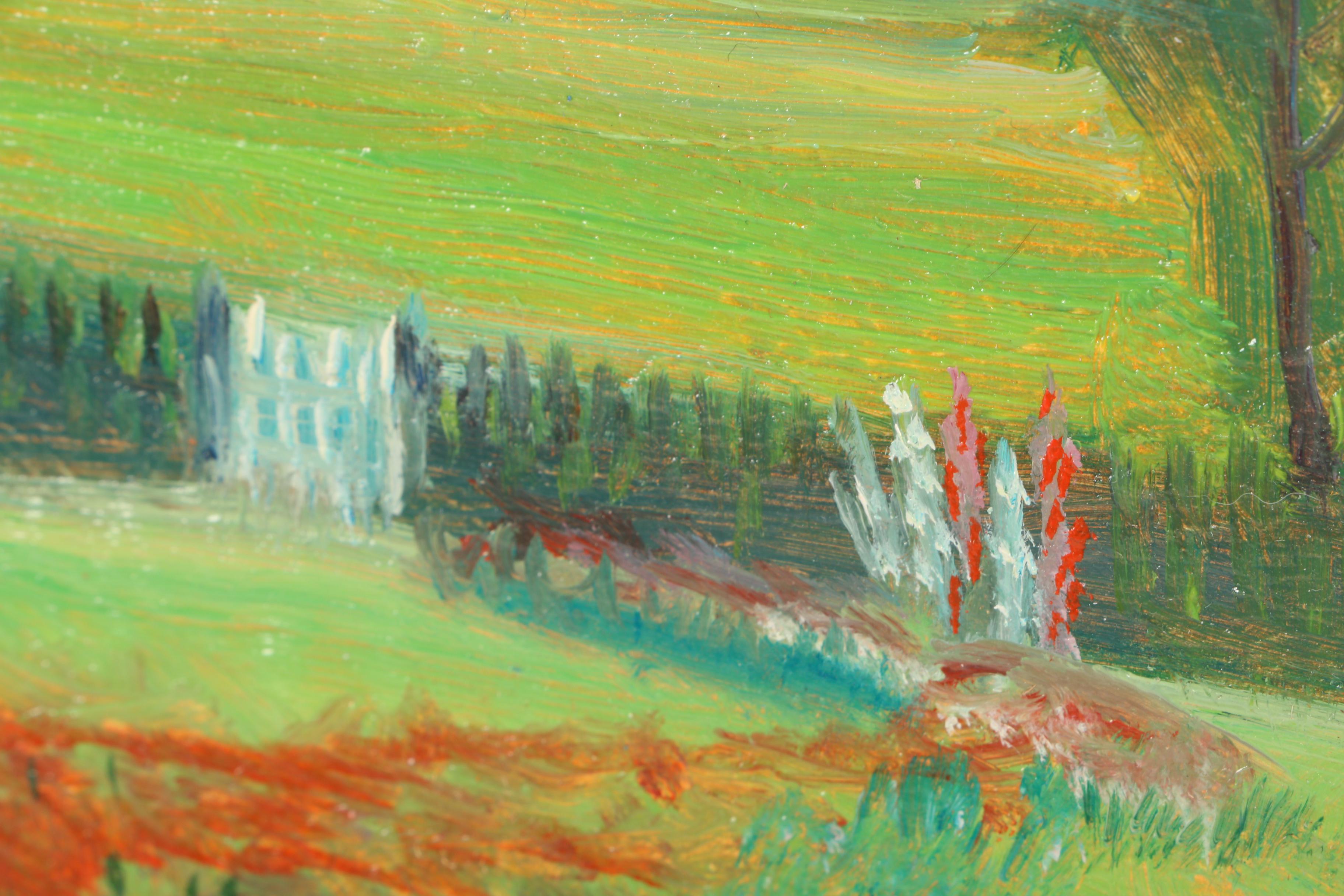 Tom Fisher Oil Painting "Fenceline Flowers"