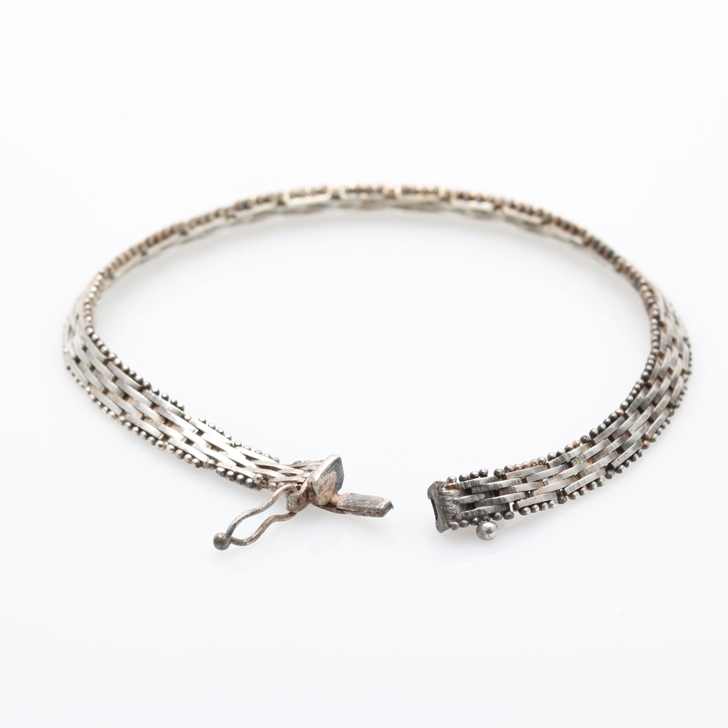 Sterling Silver Woven Chain Bracelet