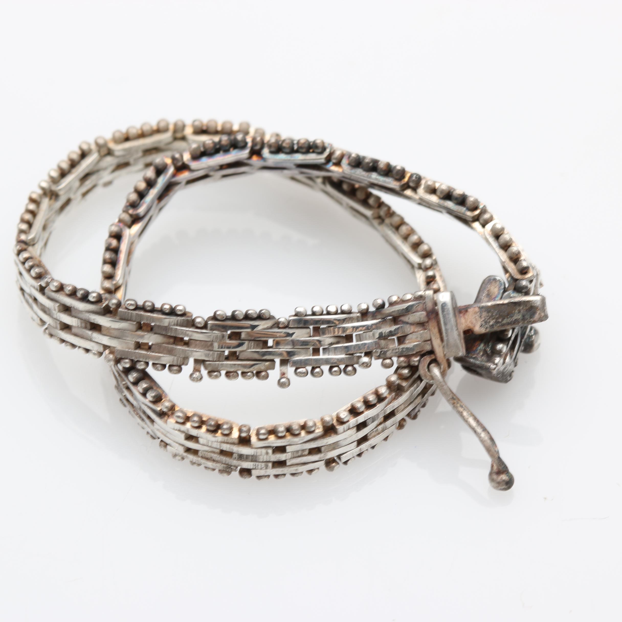 Sterling Silver Woven Chain Bracelet